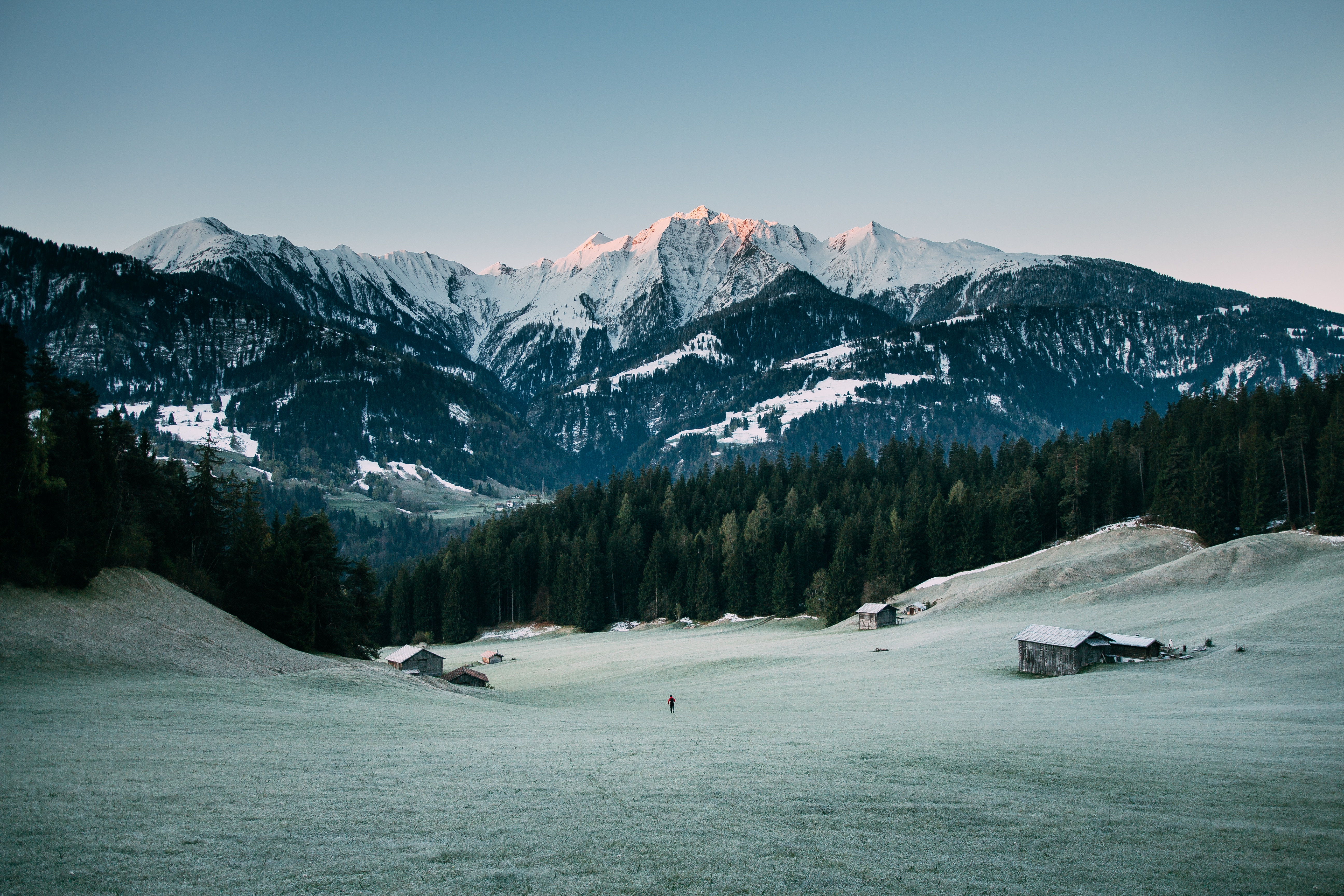 vertex, mountains, nature, snow, tops HD wallpaper