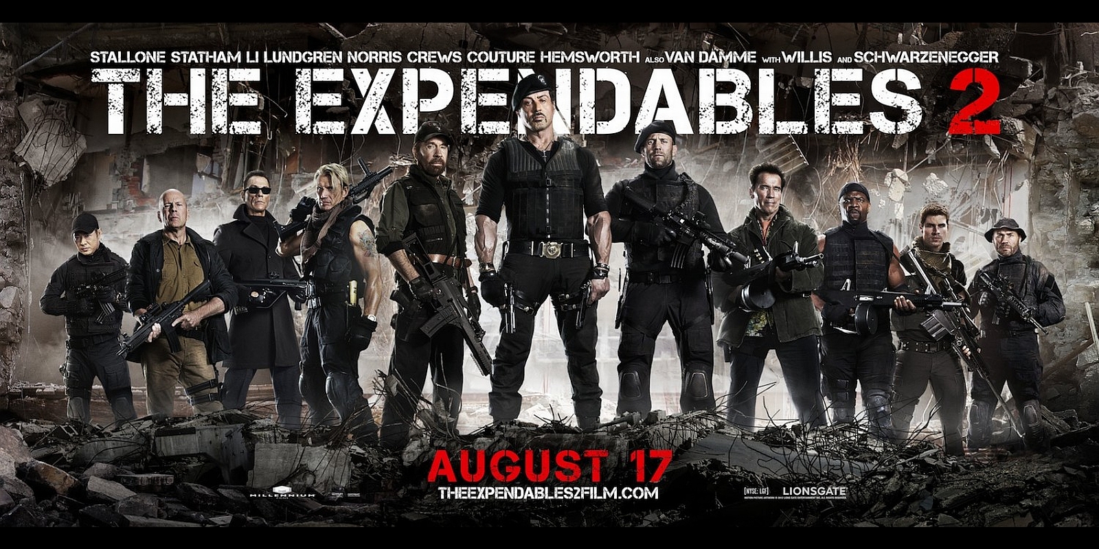 the expendables, movie, the expendables 2, arnold schwarzenegger, barney ross, billy (the expendables), booker (the expendables), bruce willis, chuck norris, church (the expendables), dolph lundgren, gunnar jensen, hale caesar, jason statham, jean claude van damme, jet li, lee christmas, liam hemsworth, randy couture, sylvester stallone, terry crews, toll road, trench (the expendables), vilain (the expendables), yin yang (the expendables) download HD wallpaper