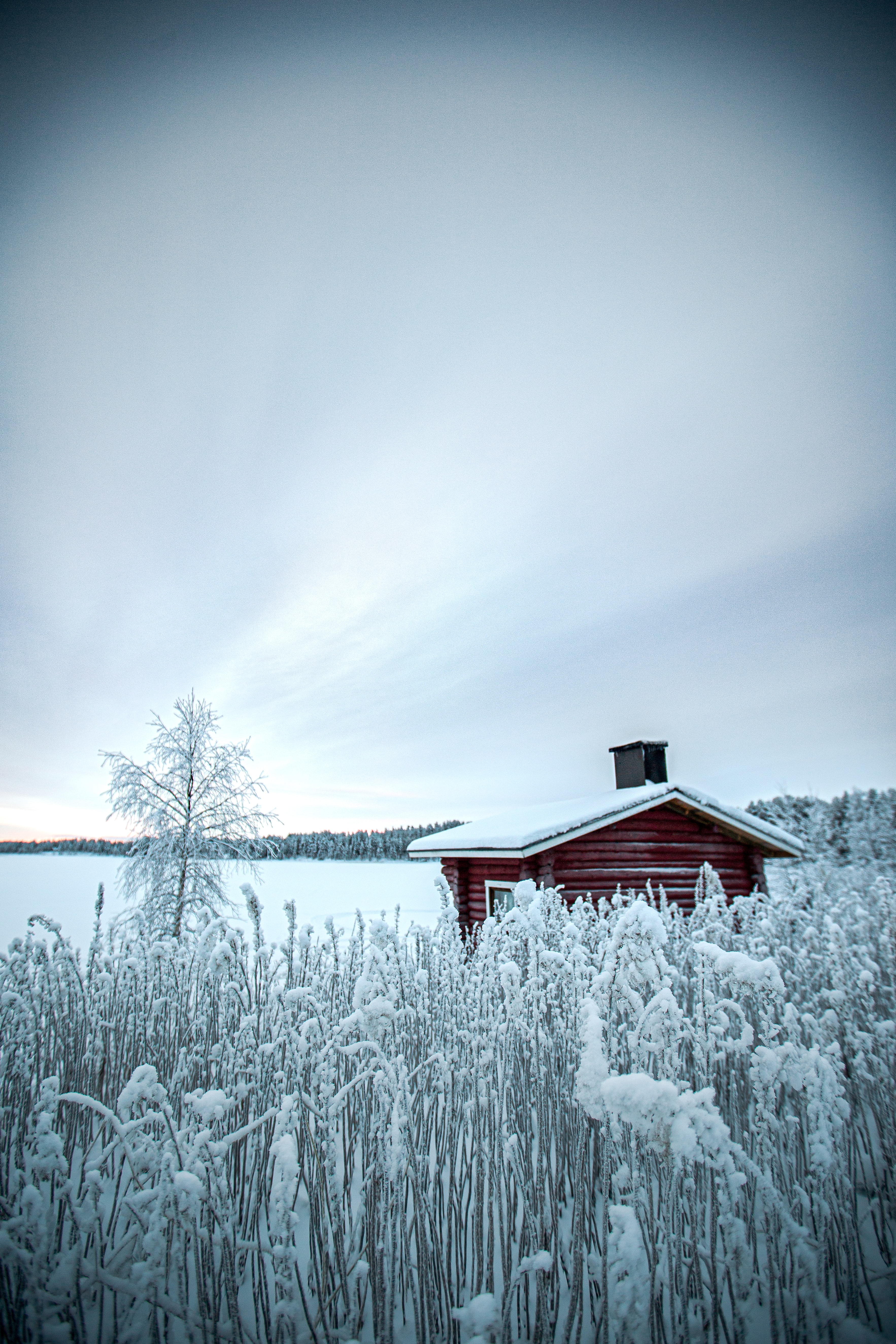Download mobile wallpaper Nature, House, Winter, Snow for free.