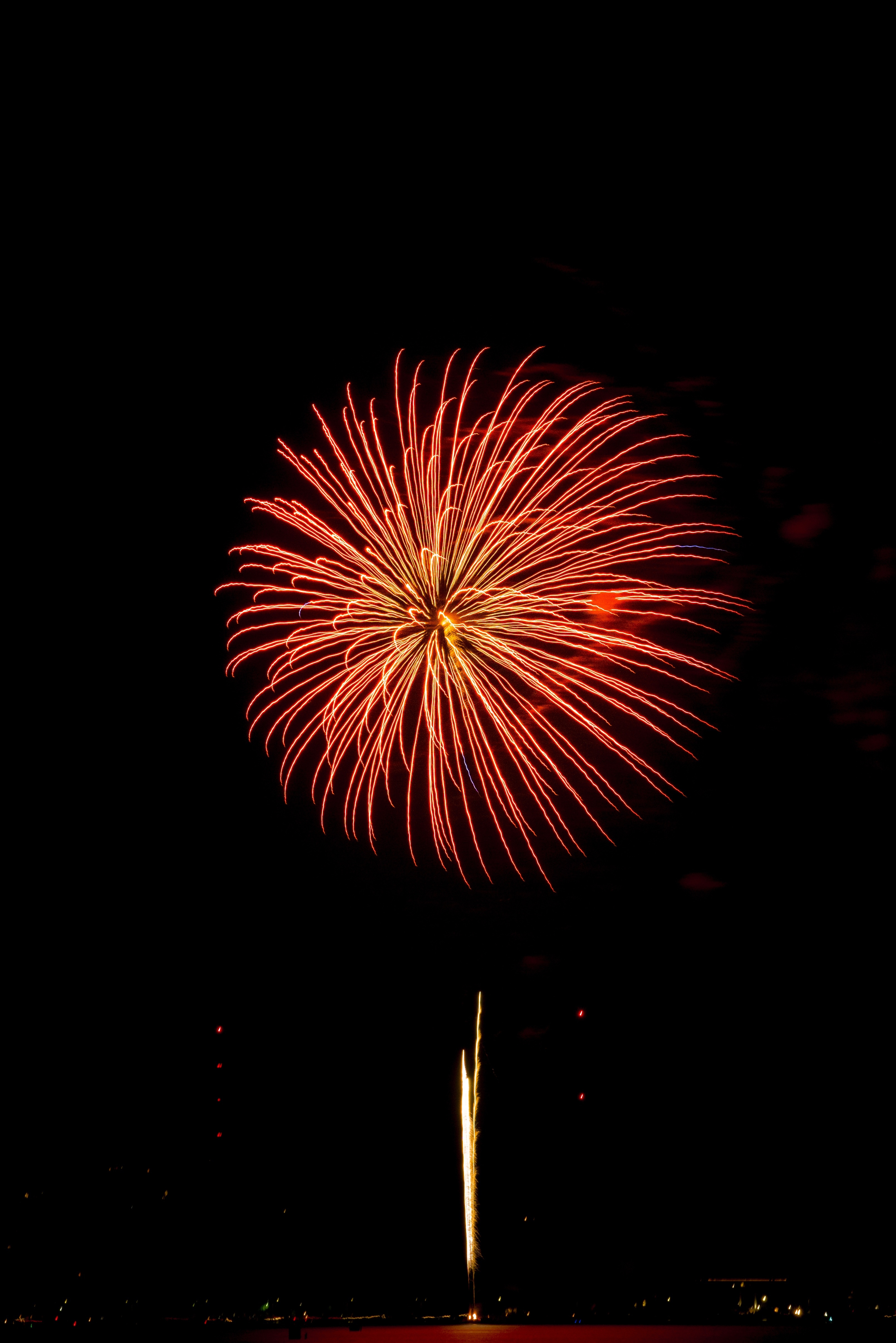 sky, sparks, dark, holidays, salute, fireworks, firework Full HD