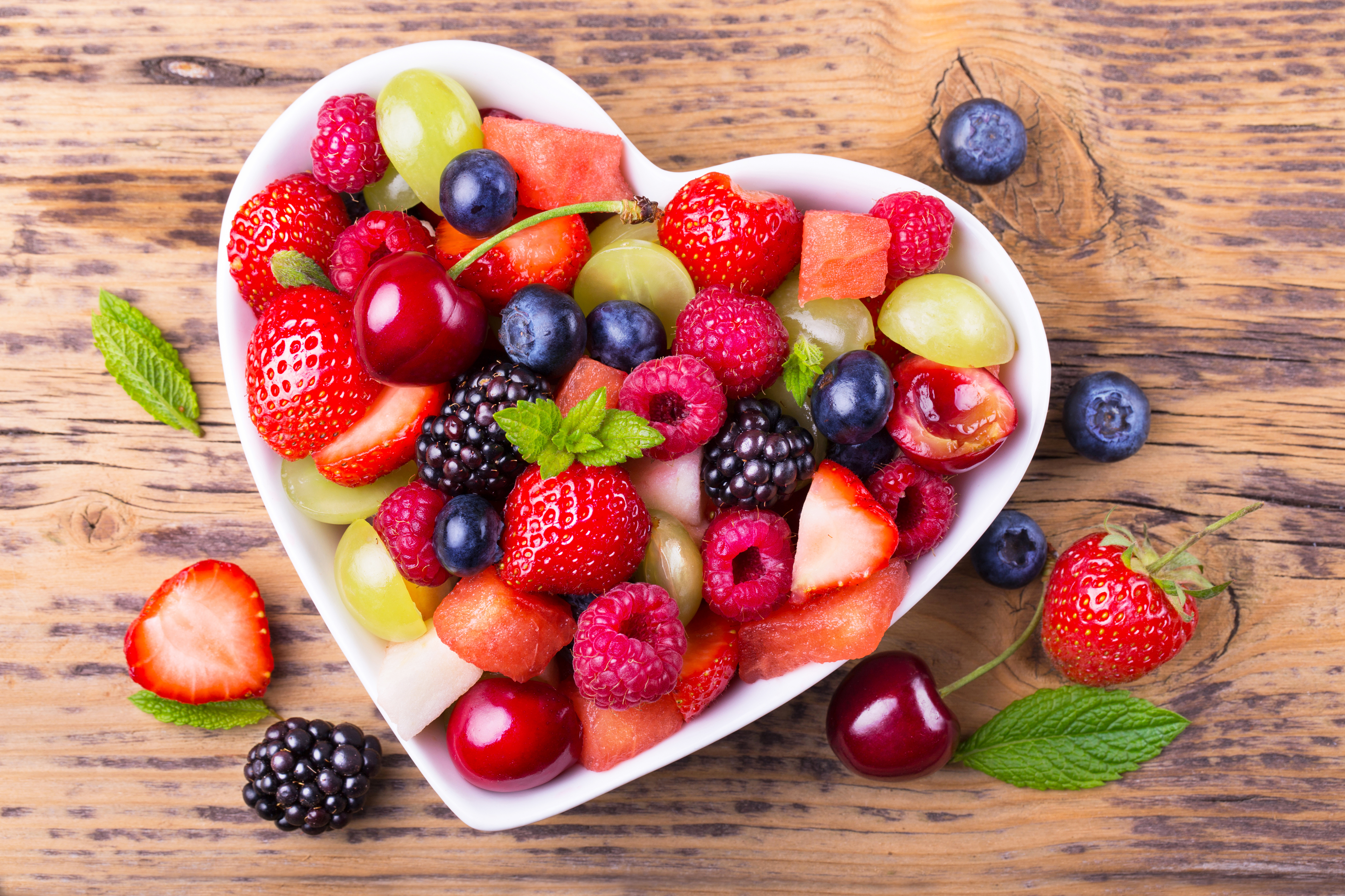 cherry, berry, food, fruit, blackberry, blueberry, grapes, raspberry, strawberry, fruits Full HD