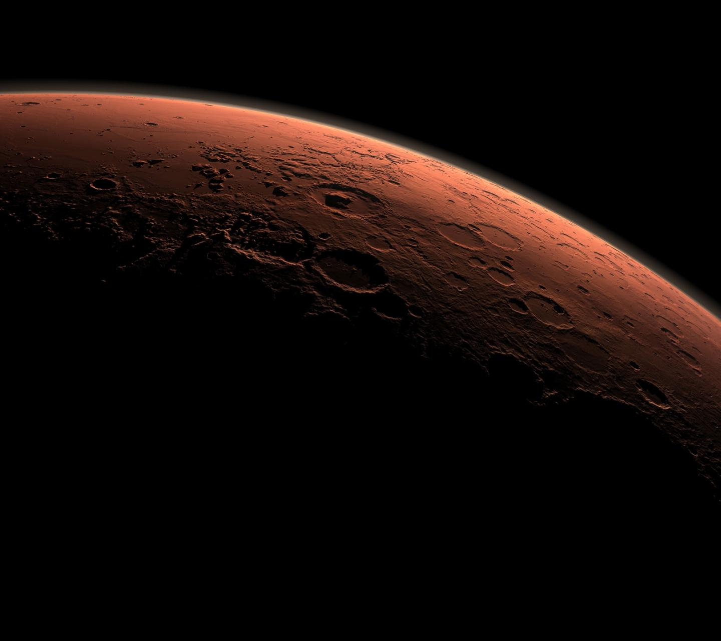 1920x1080 Background sci fi, mars, crater, moon