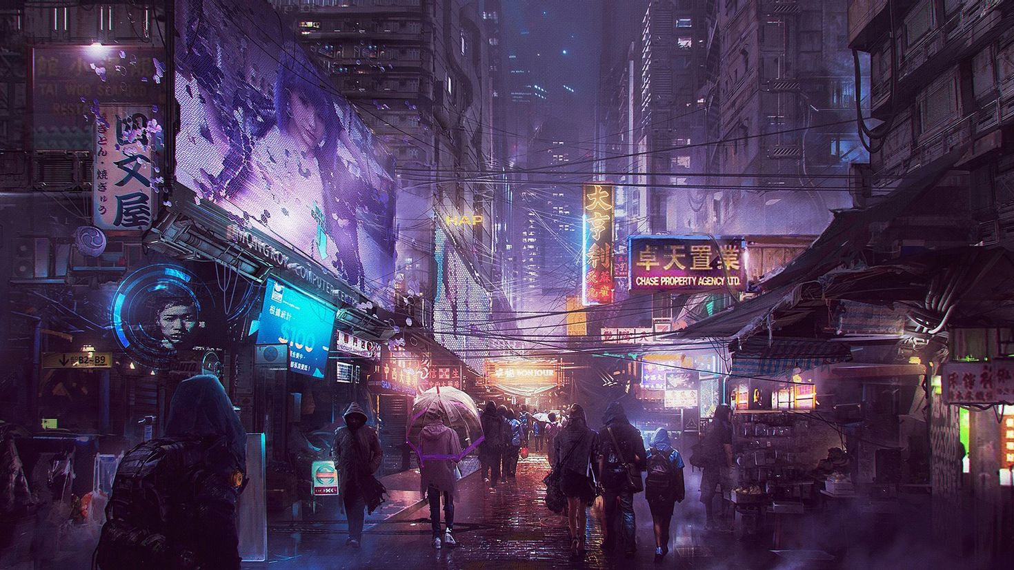 Cyberpunk 2077 Art город