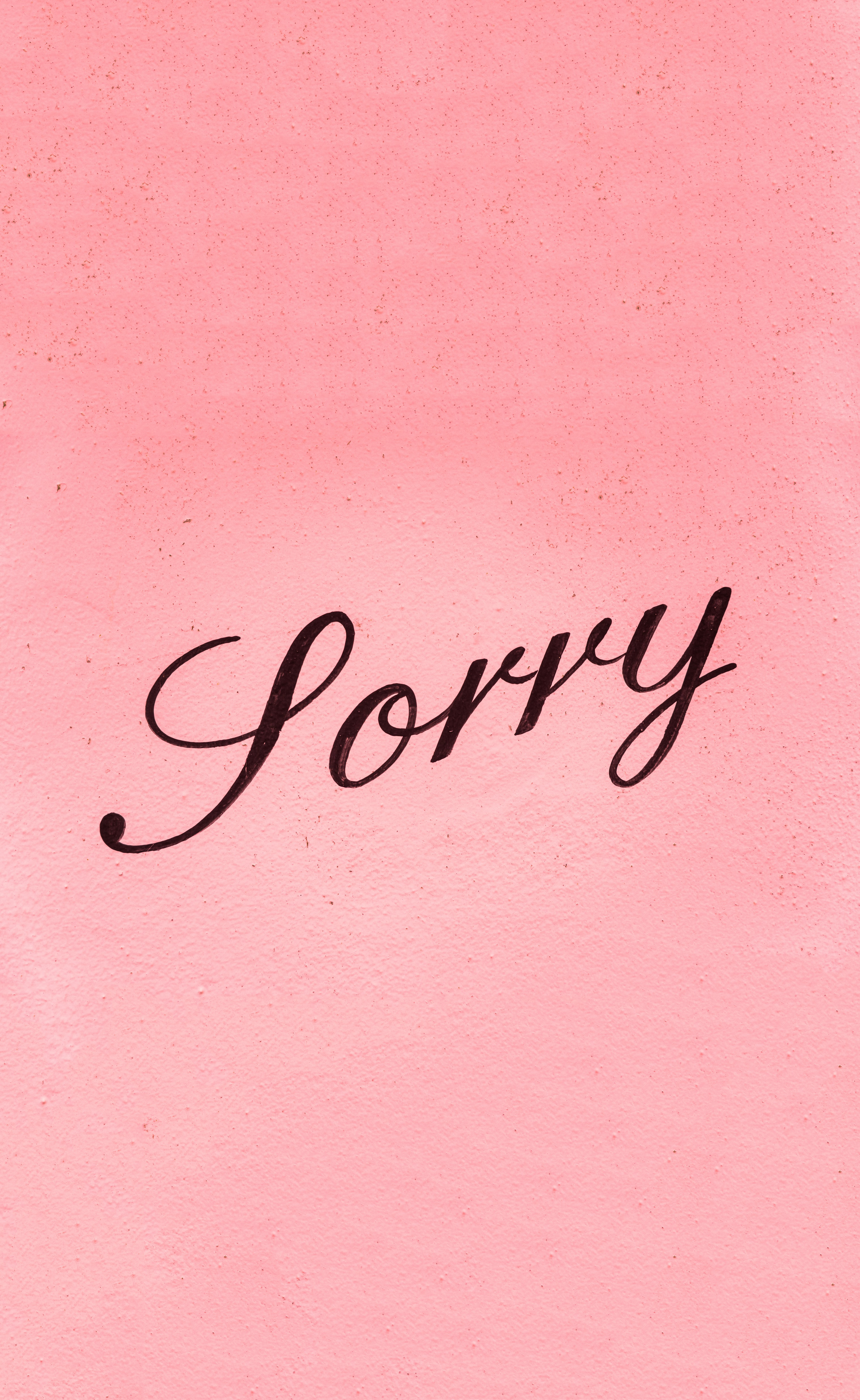 words, pink, inscription, text, word, lettering, sorry cell phone wallpapers