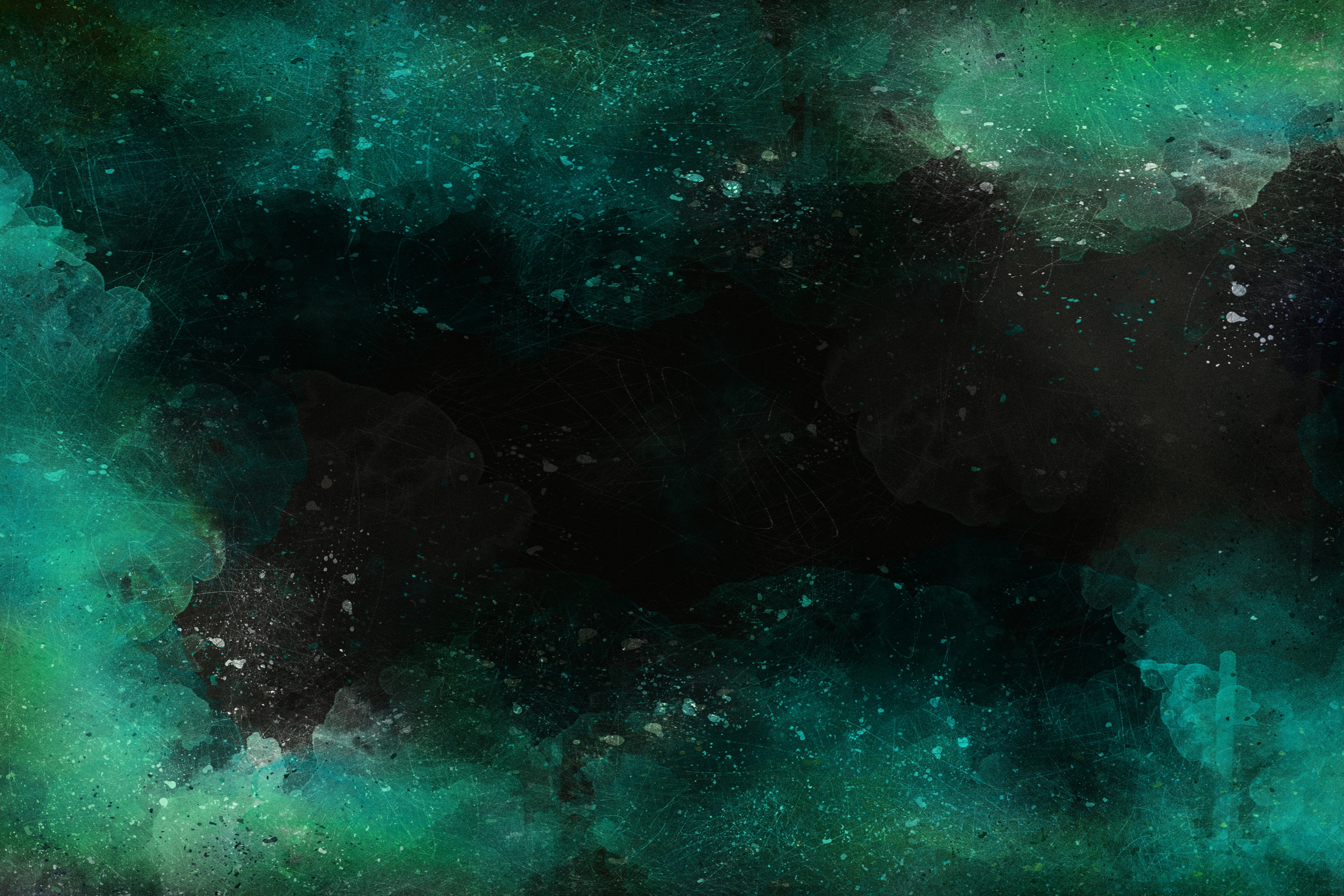 spots, green, textures, black, stains, abstract, dark, texture, watercolor 5K
