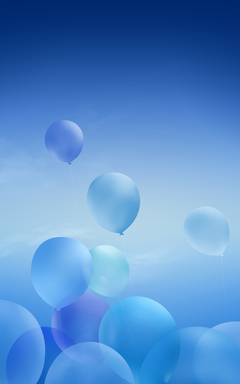 background, balloons, blue cellphone