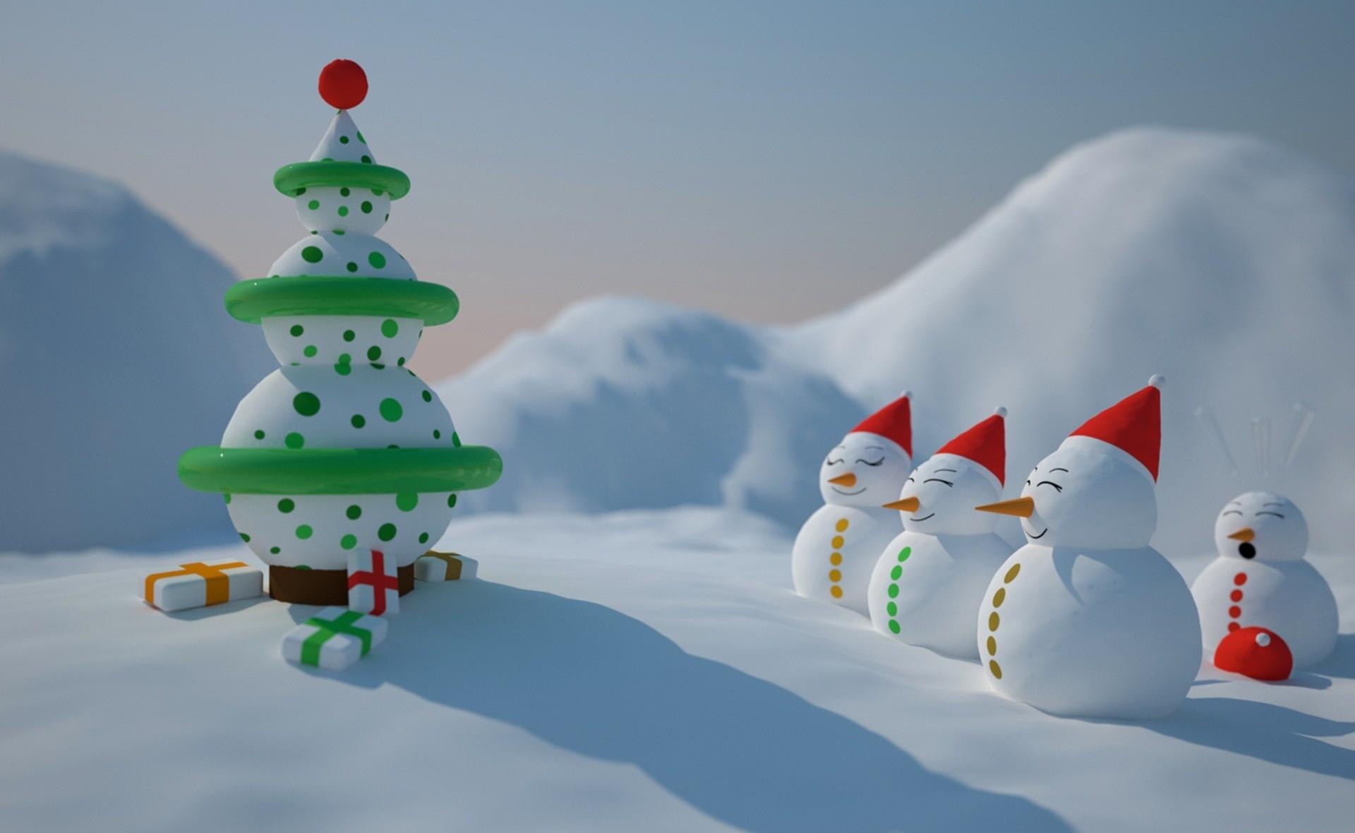 150176 Hintergrundbild herunterladen feiertage, schnee, schneemann, urlaub, weihnachtsbaum, reihe, zeile, die geschenke, geschenke - Bildschirmschoner und Bilder kostenlos