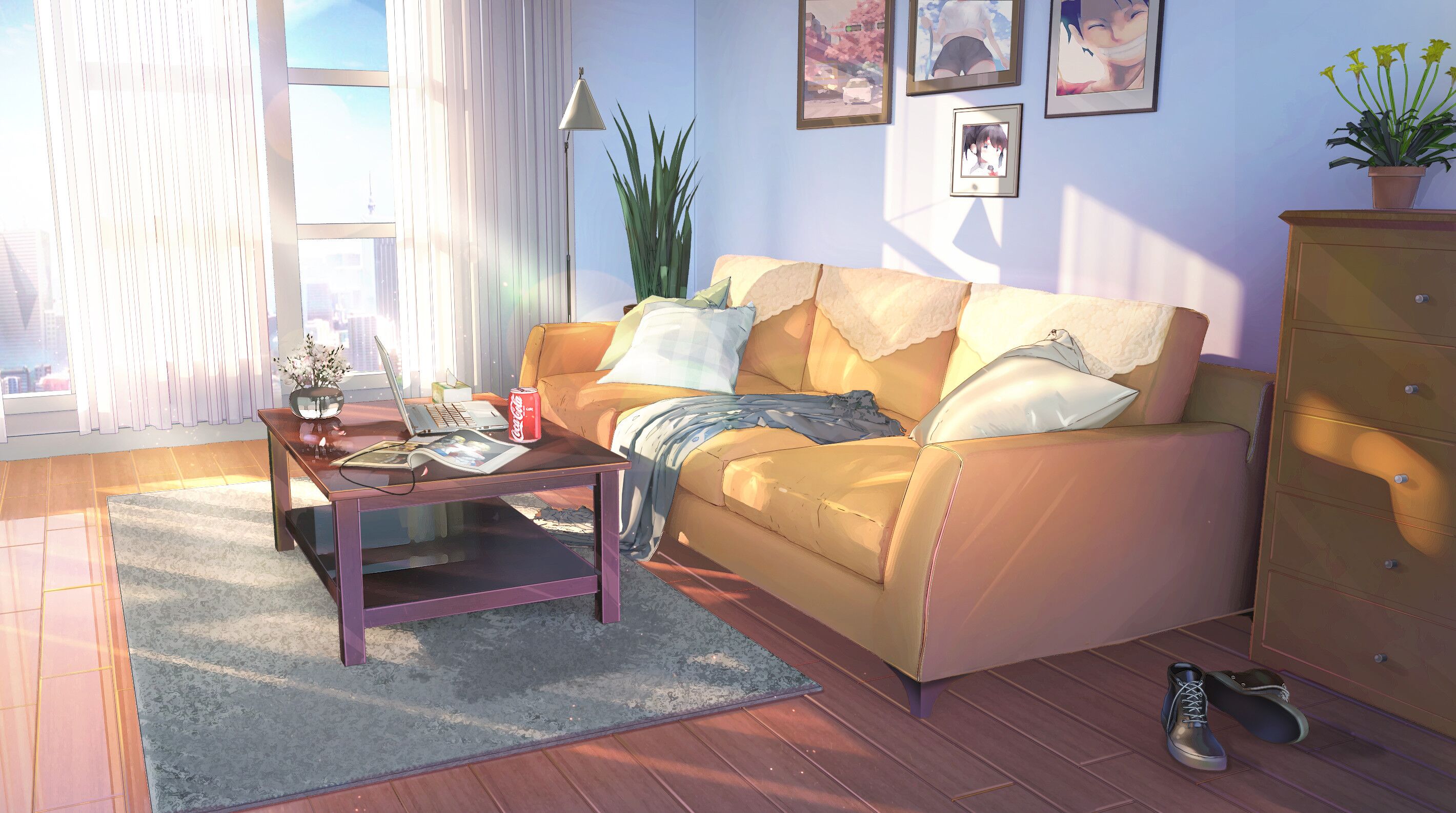 Details more than 84 living room background anime best  incdgdbentre