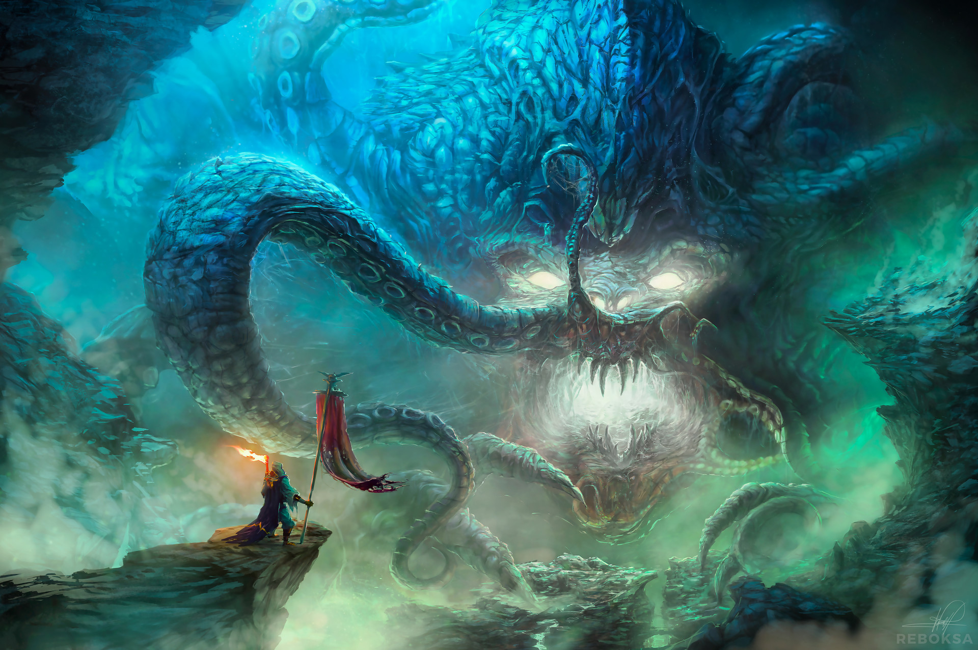 fantasy, creature, tentacle wallpapers for tablet