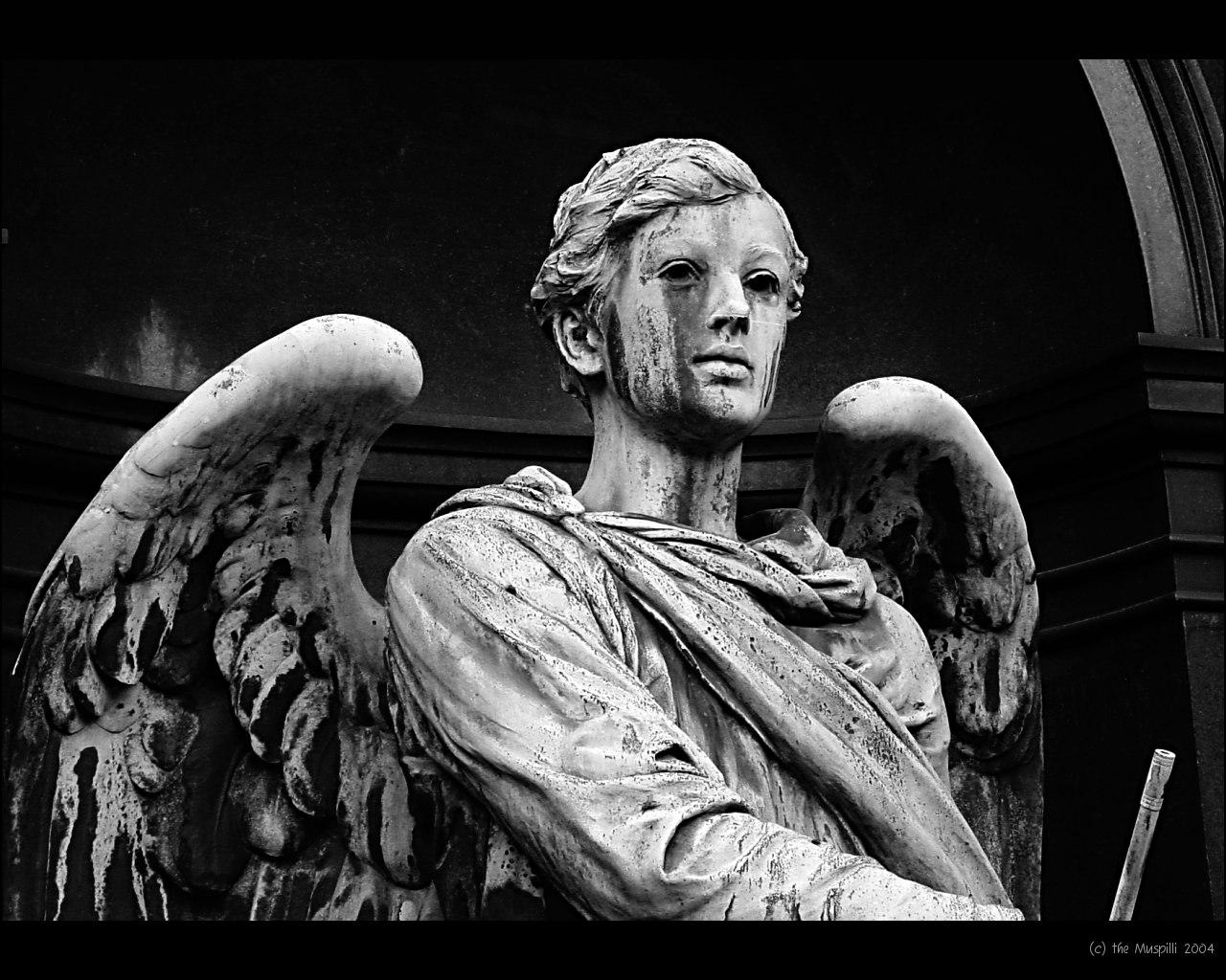 Angel Statue Lock Screen Mobile