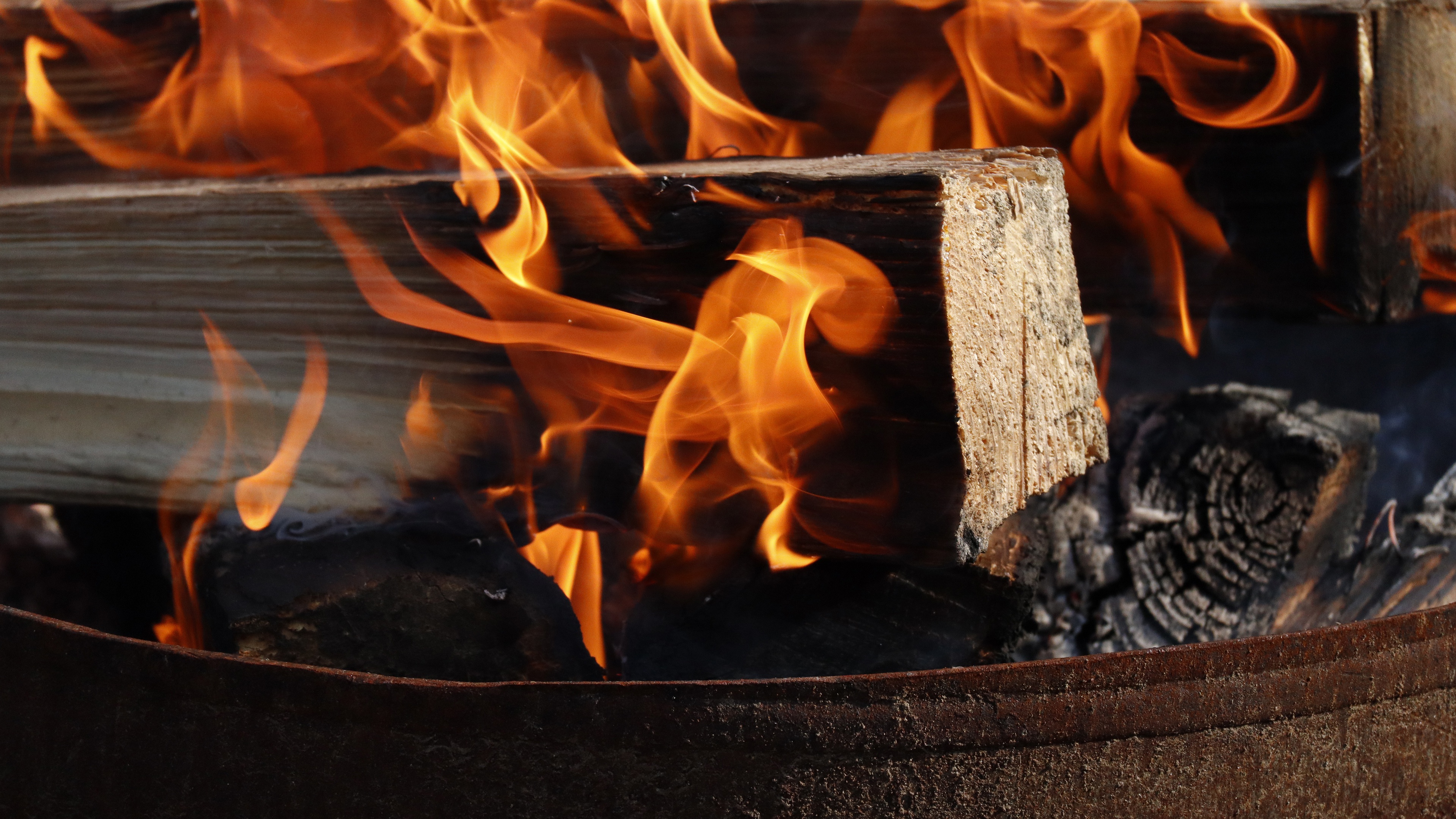 firewood, photography, fire, close up, flame HD wallpaper