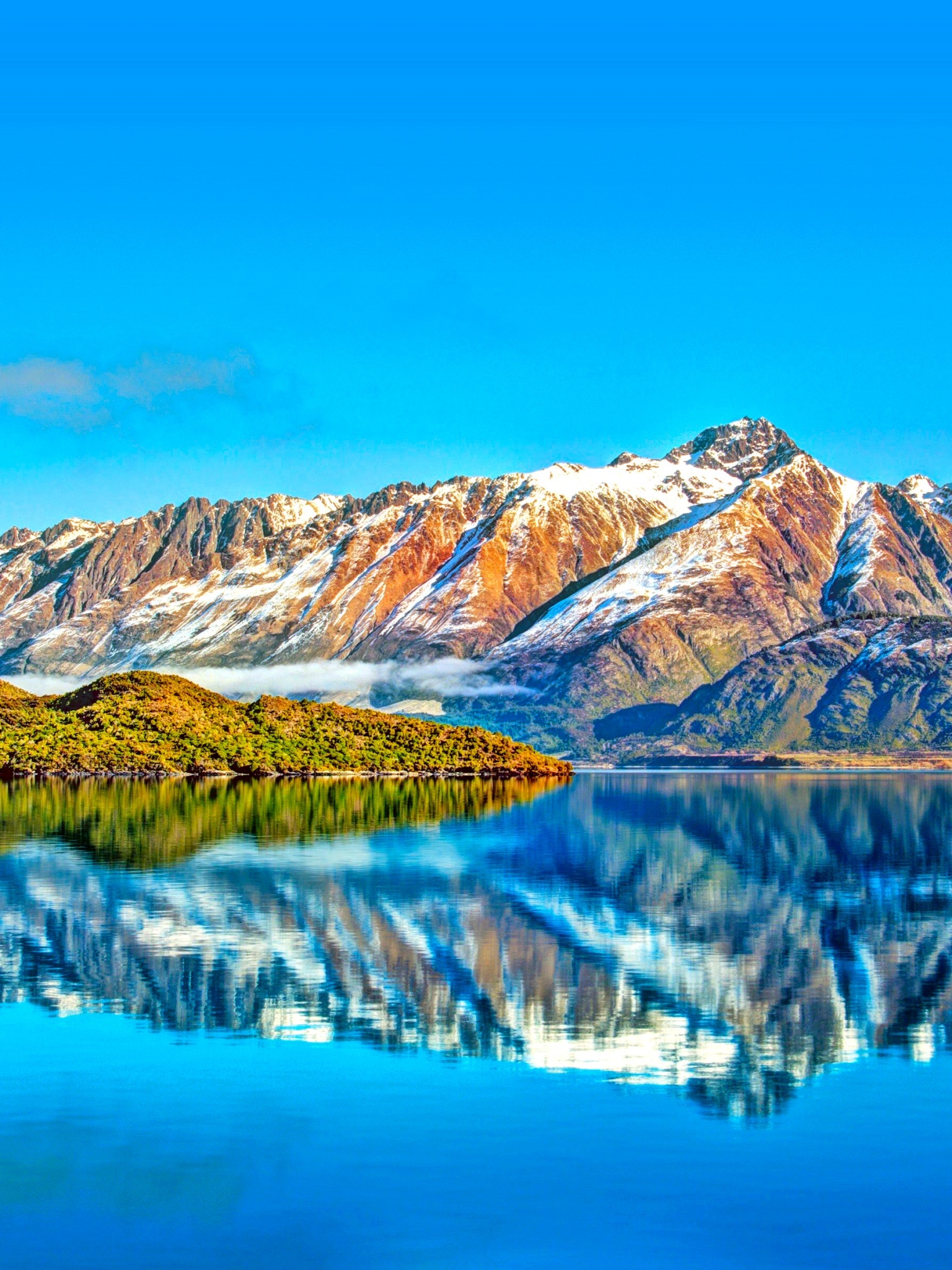 Download mobile wallpaper Lakes, Mountain, Lake, Reflection, Earth, Scenic, Lake Wānaka for free.