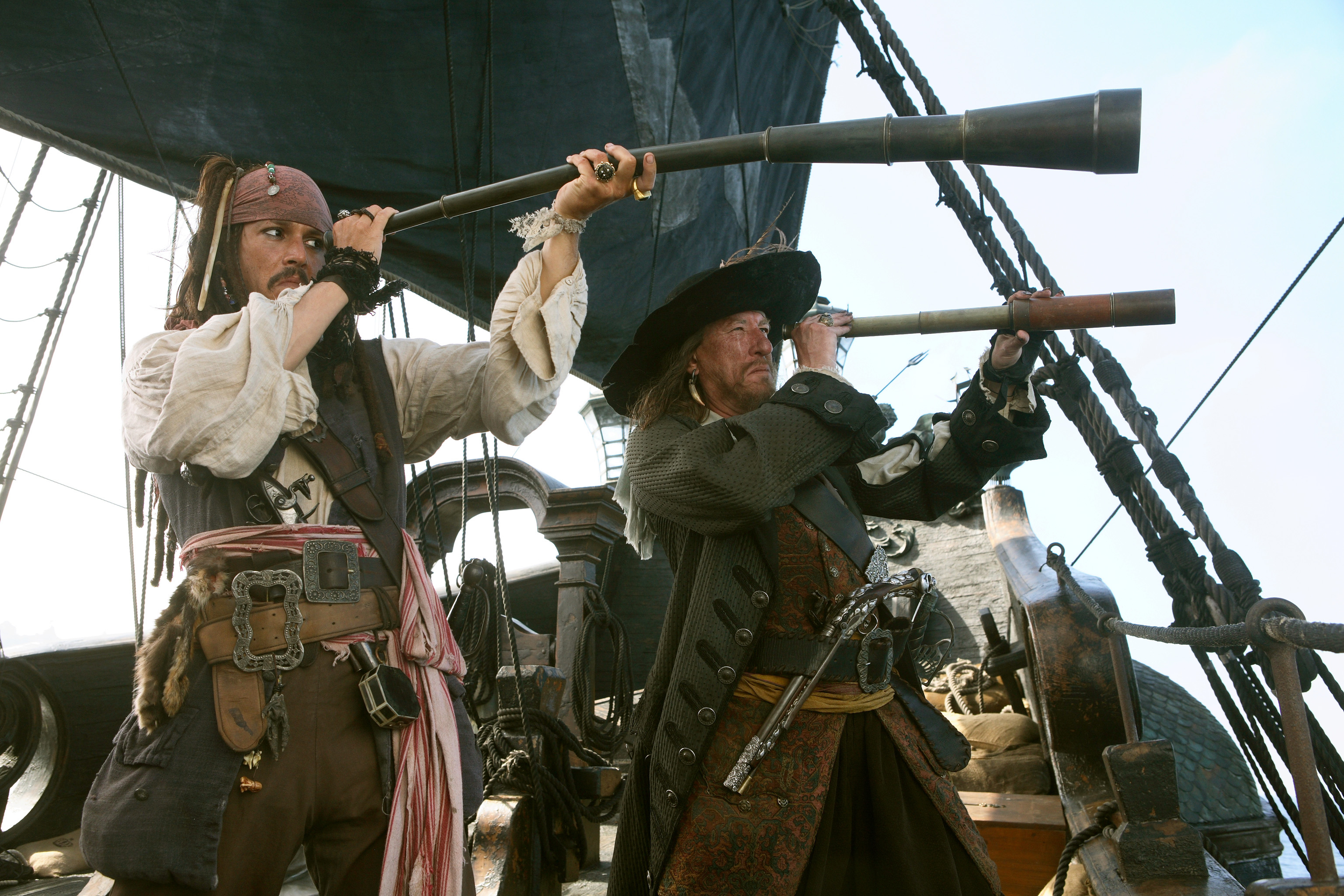 Free HD jack sparrow, movie, pirates of the caribbean: at world's end, geoffrey rush, hector barbossa, johnny depp, pirates of the caribbean