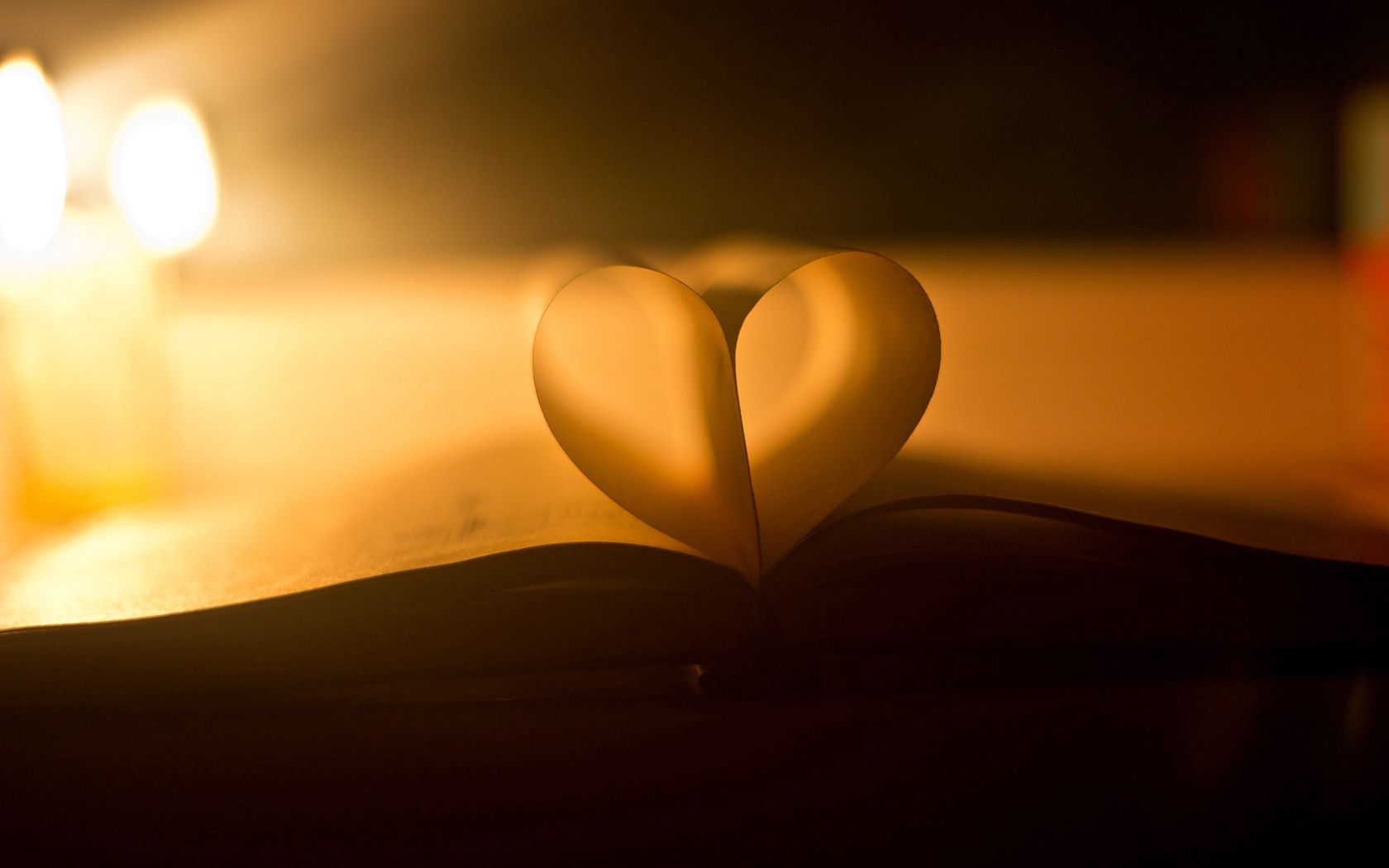 Download mobile wallpaper Shine, Light, Book, Heart, Happiness, Love for free.