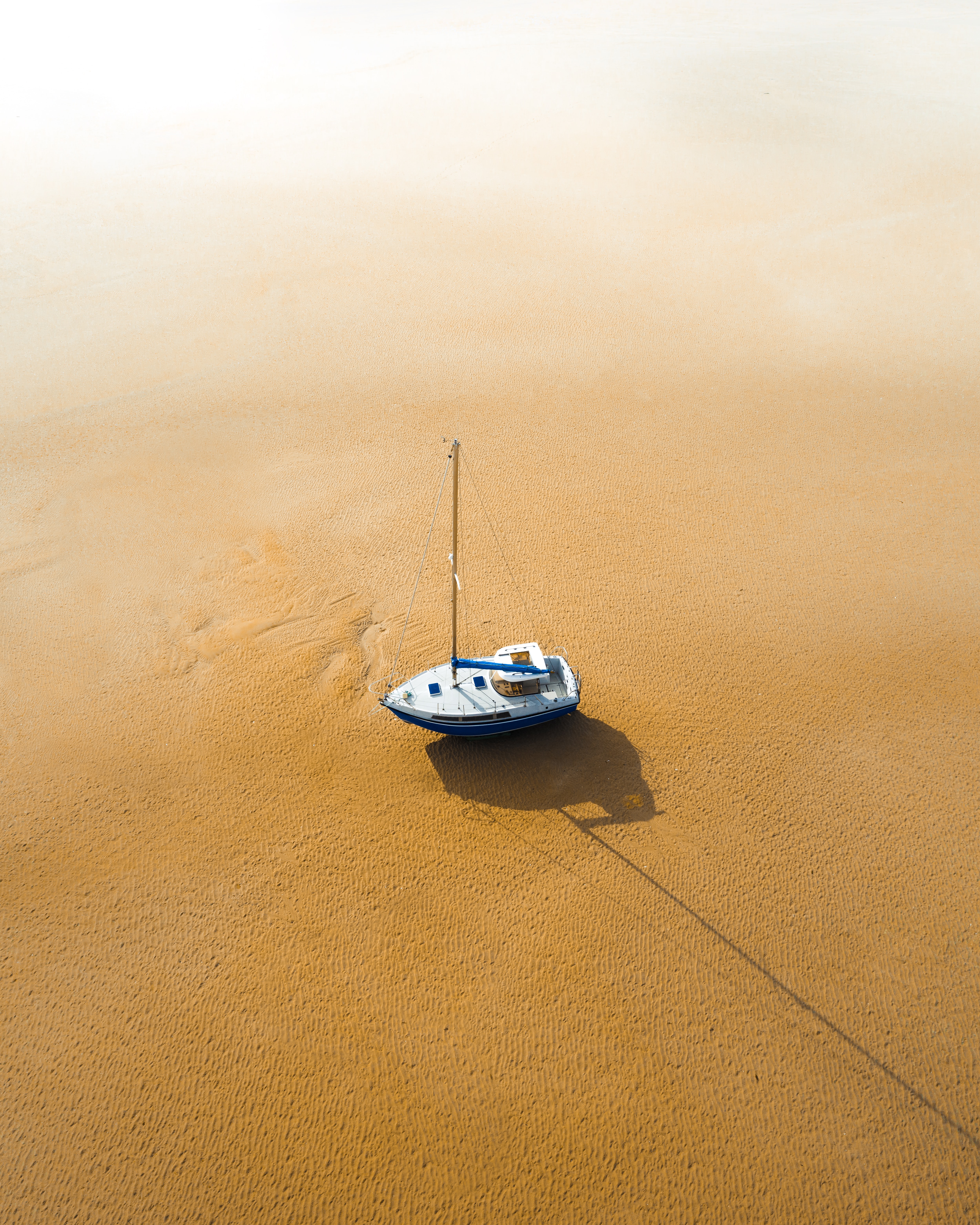 android sailboat, sand, view from above, miscellanea, miscellaneous, boat, sailfish