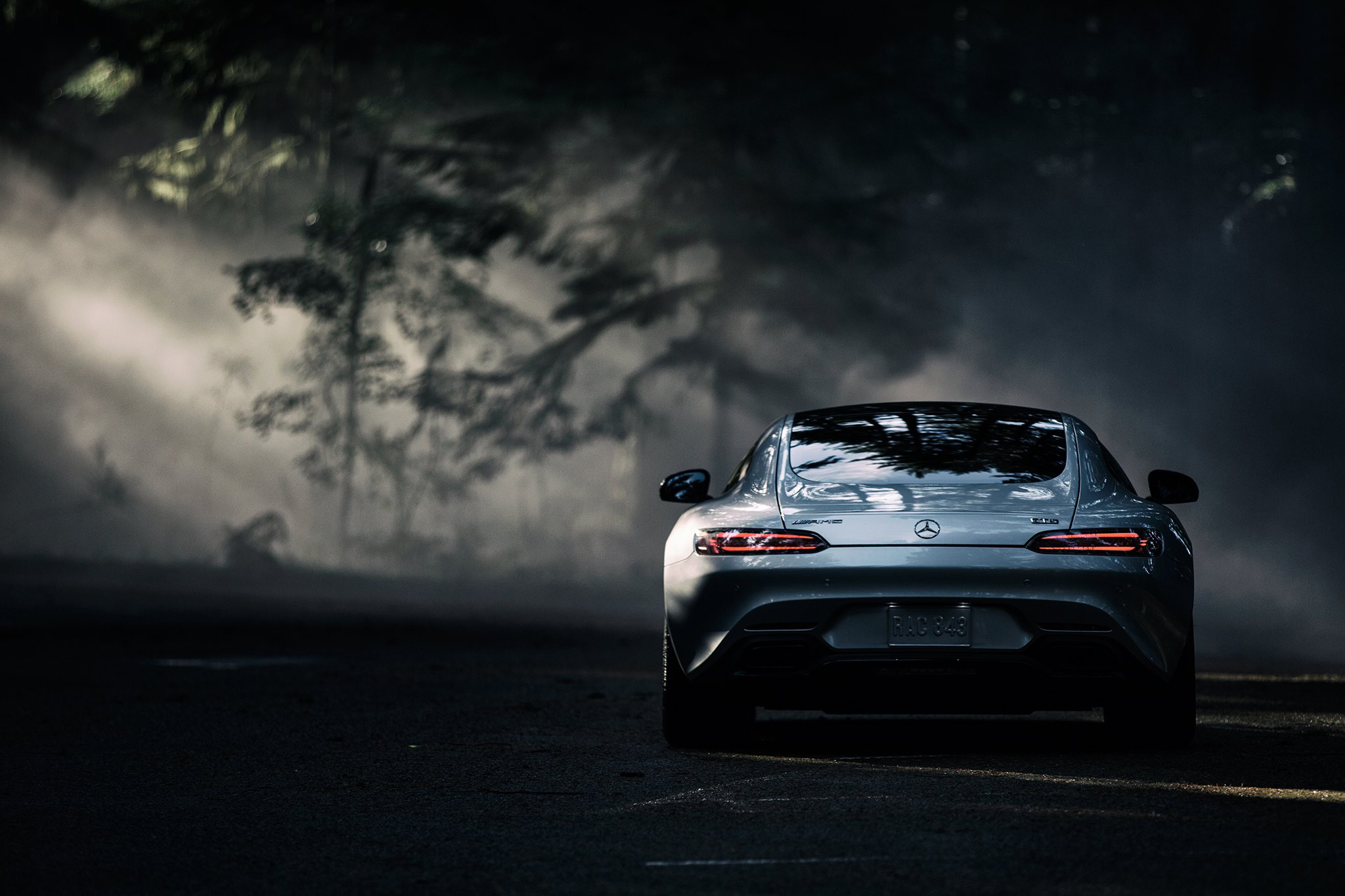 cars, mercedes benz, back view, rear view, amg, gt s, 2016