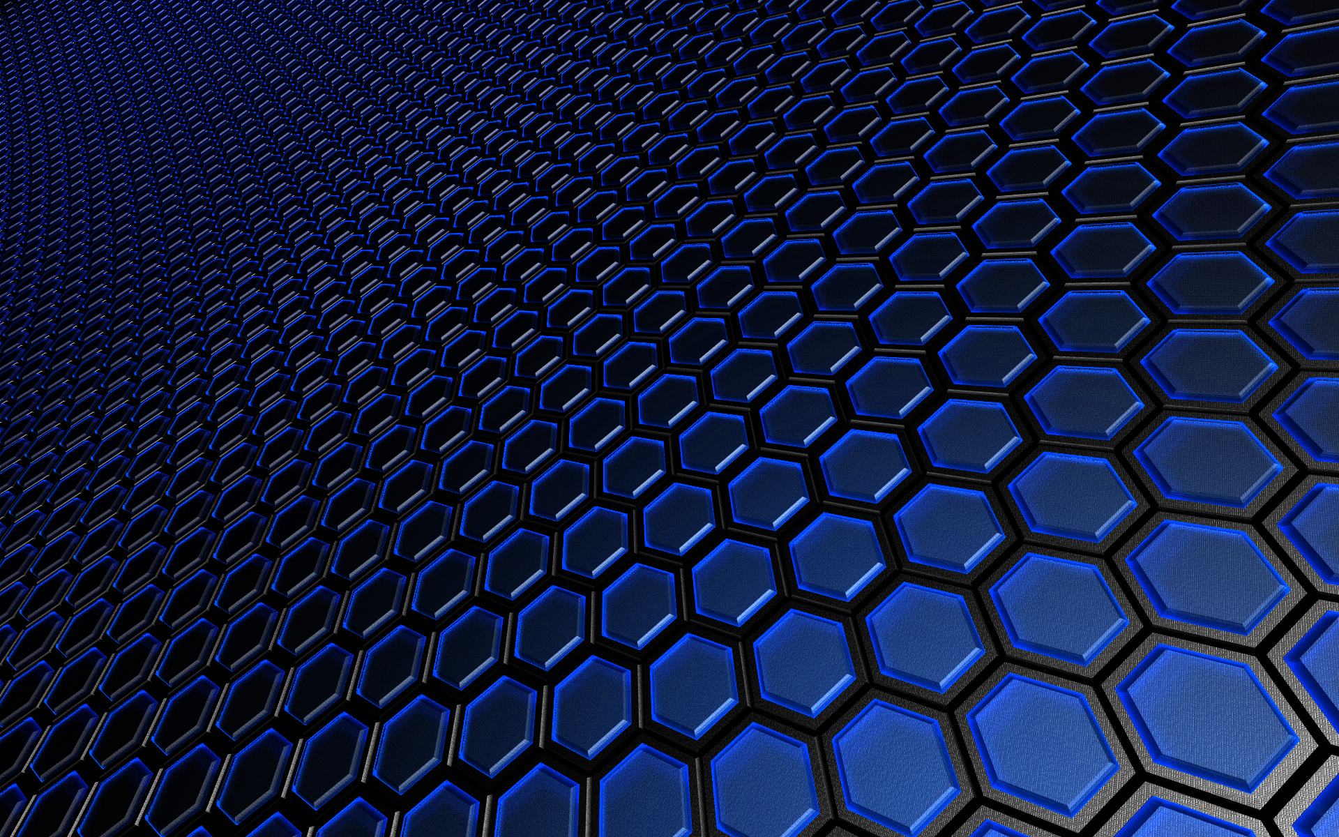 blue, hexagon, abstract, pattern