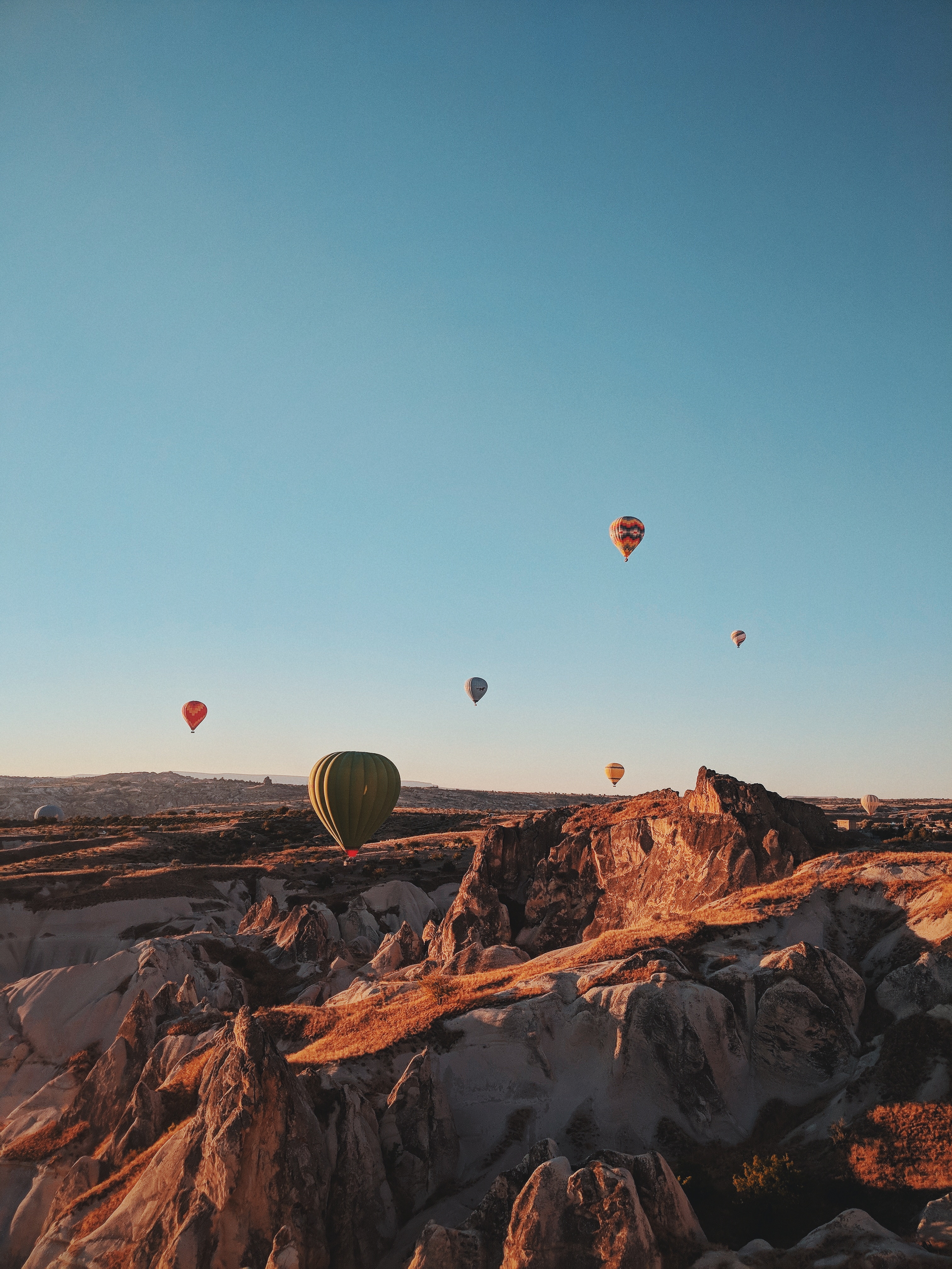 turkey, nature, balloons, mountains, flight