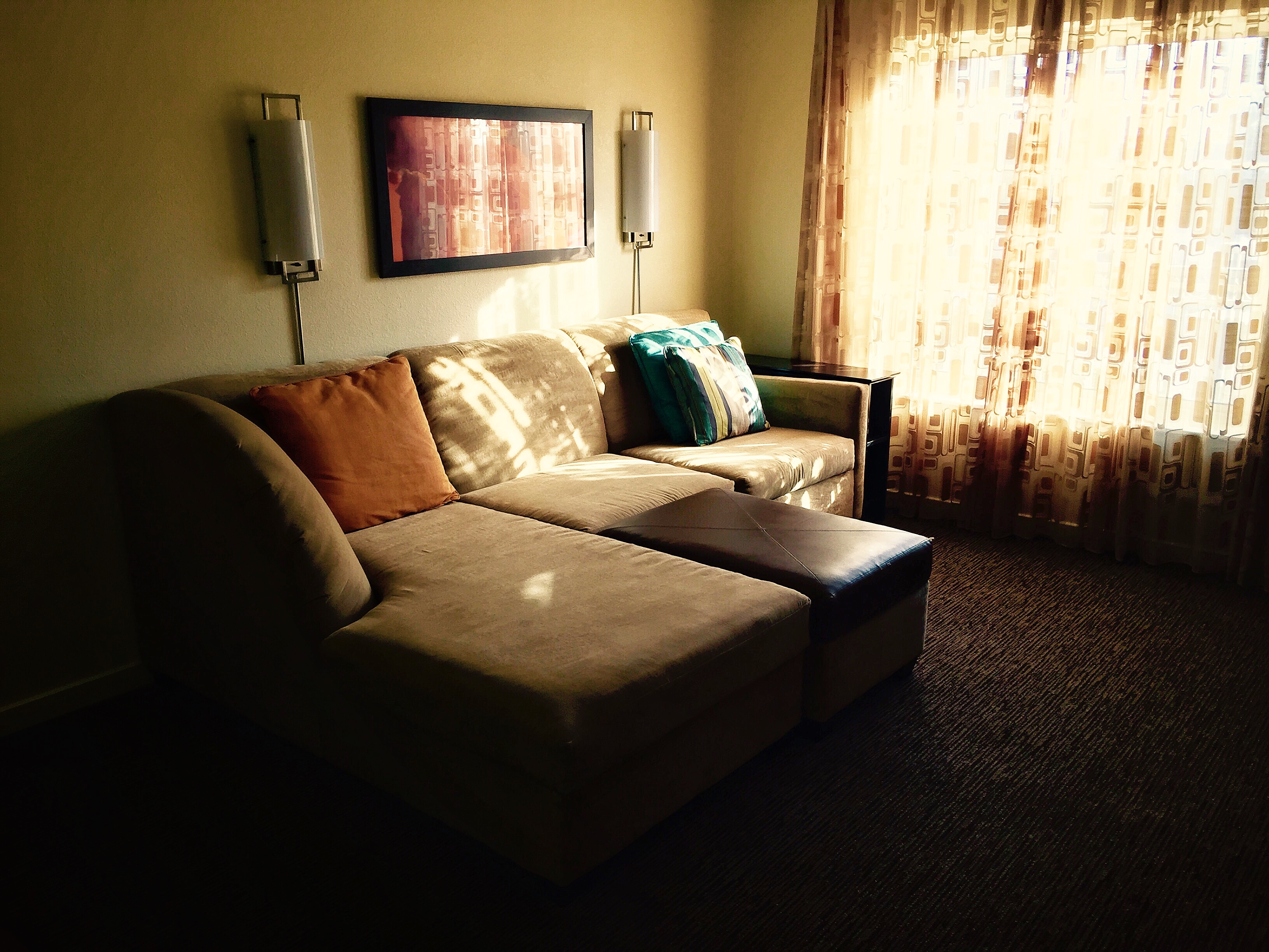 Horizontal Wallpaper man made, room, cushion, light, ottoman, sofa