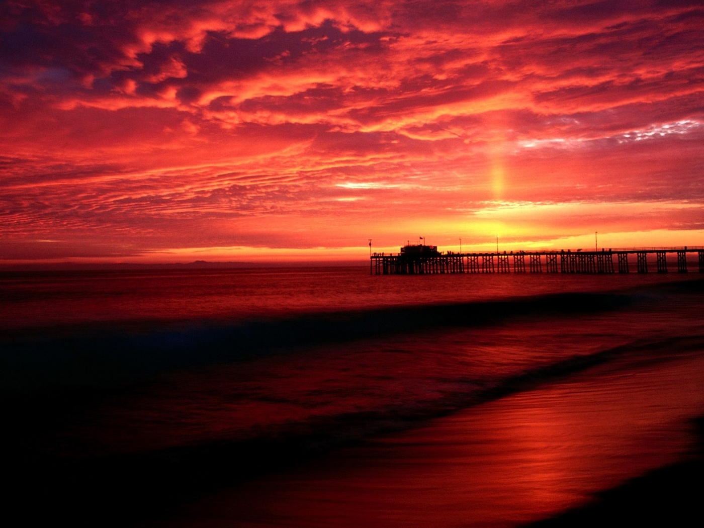 Handy-Wallpaper Sunset, Sea, Landschaft kostenlos herunterladen.