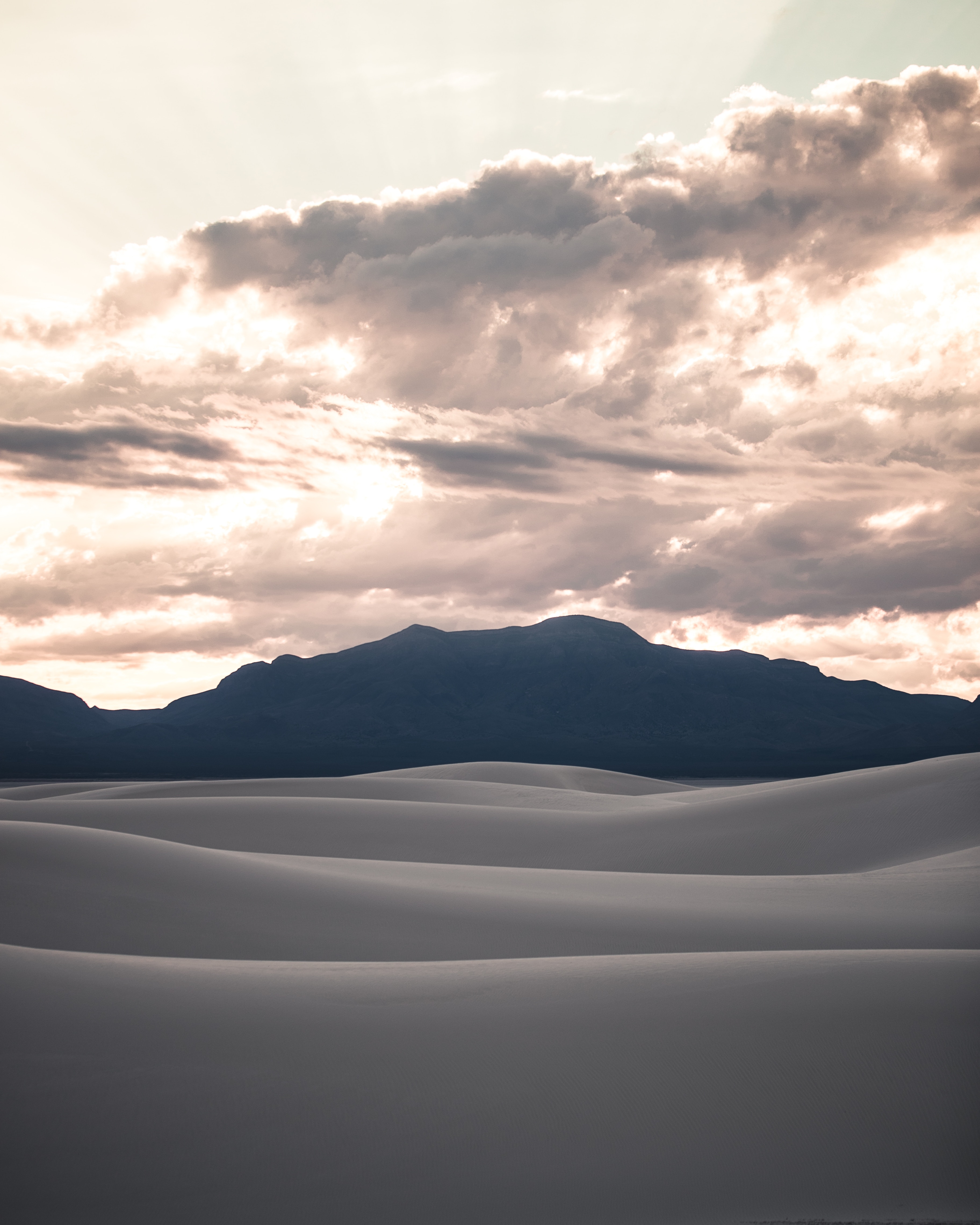 Download mobile wallpaper Clouds, Links, Sand, Dunes, Desert, Nature for free.