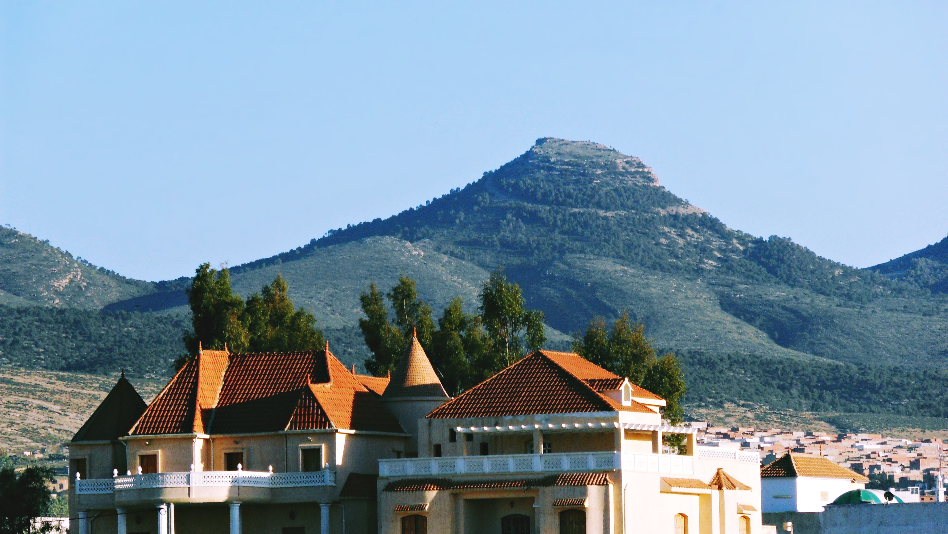 Download mobile wallpaper Tebessa Mountains, Algeria, Villa, Town, Mountains, Photography, Mountain for free.