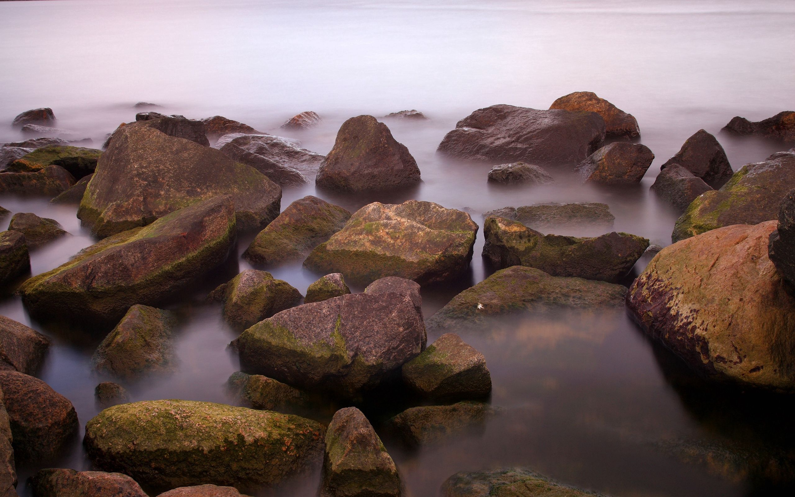 nature, water, stones, fog, spearhead, prick download HD wallpaper
