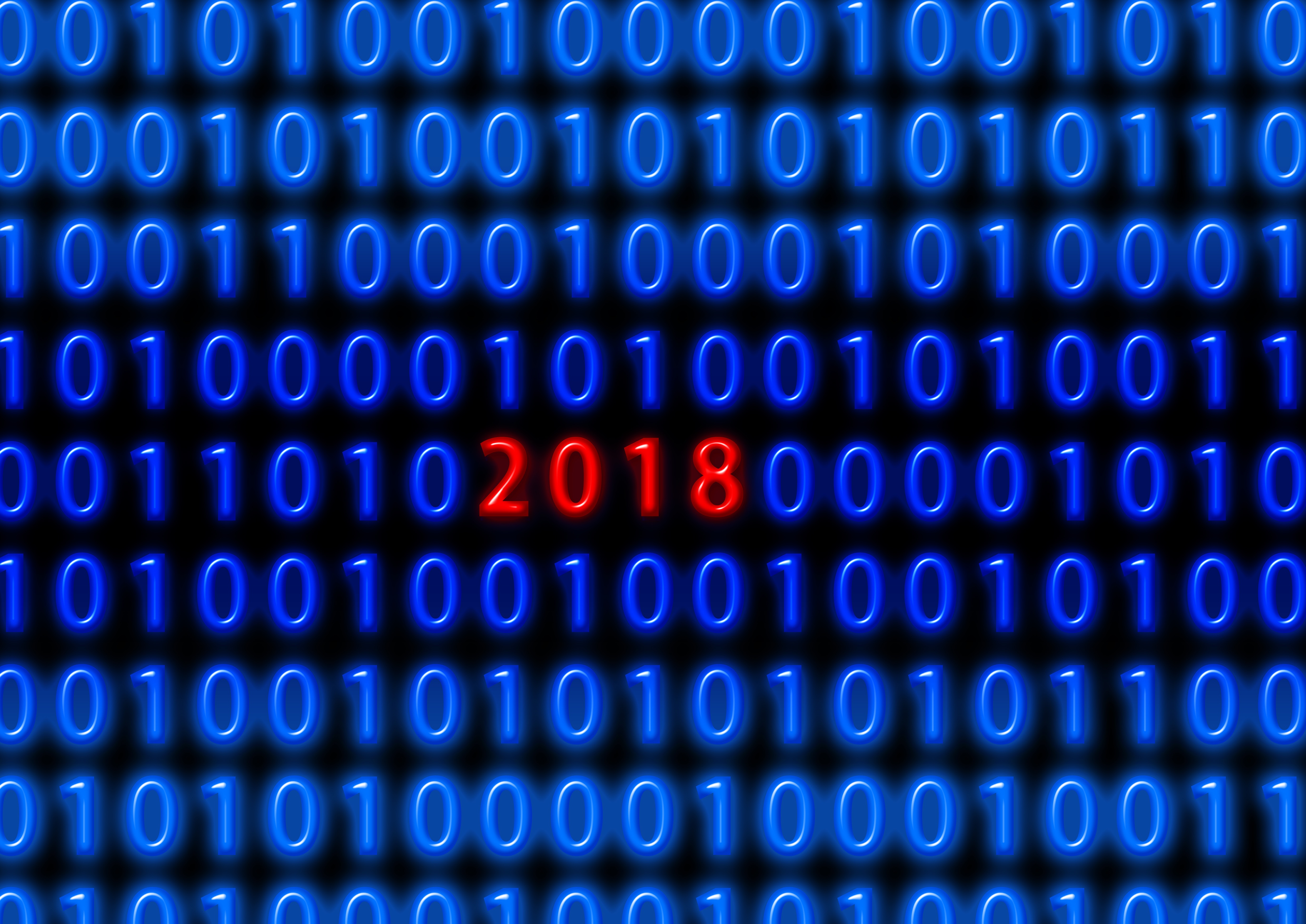 67668 Bild herunterladen feiertage, neujahr, neues jahr, 2018, binärcode - Hintergrundbilder und Bildschirmschoner kostenlos