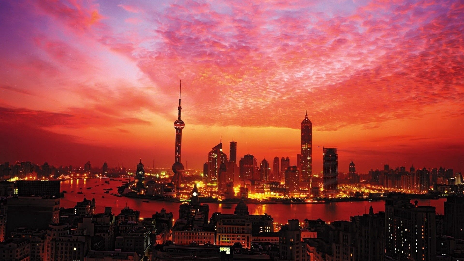 87586 télécharger le fond d'écran villes, sky, gratte ciel, imeuble, bâtiment, briller, lumière, grattes ciels, shanghaï, shanghai - économiseurs d'écran et images gratuitement