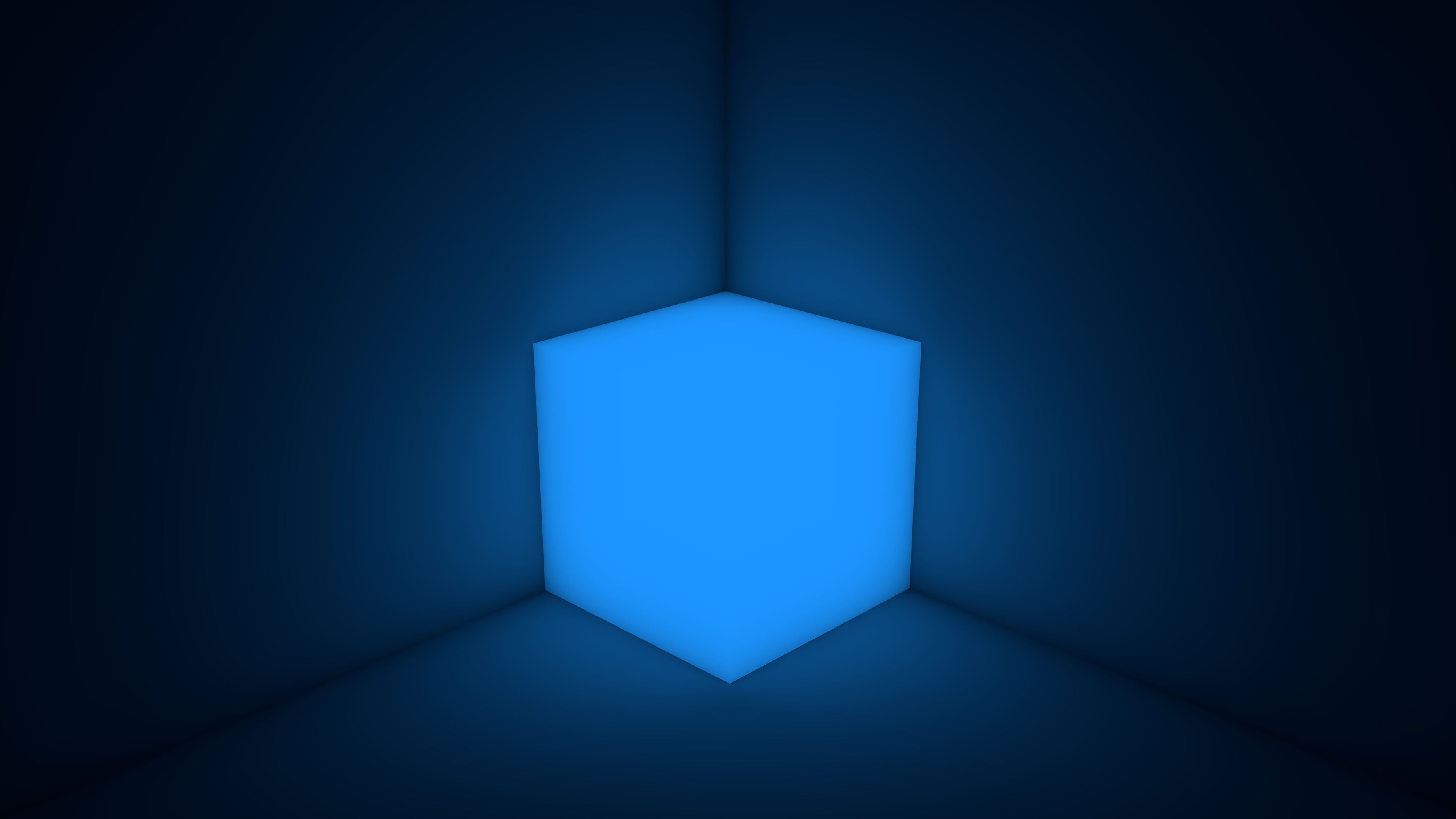 cube, 3d, form, neon, backlight, illumination 1080p