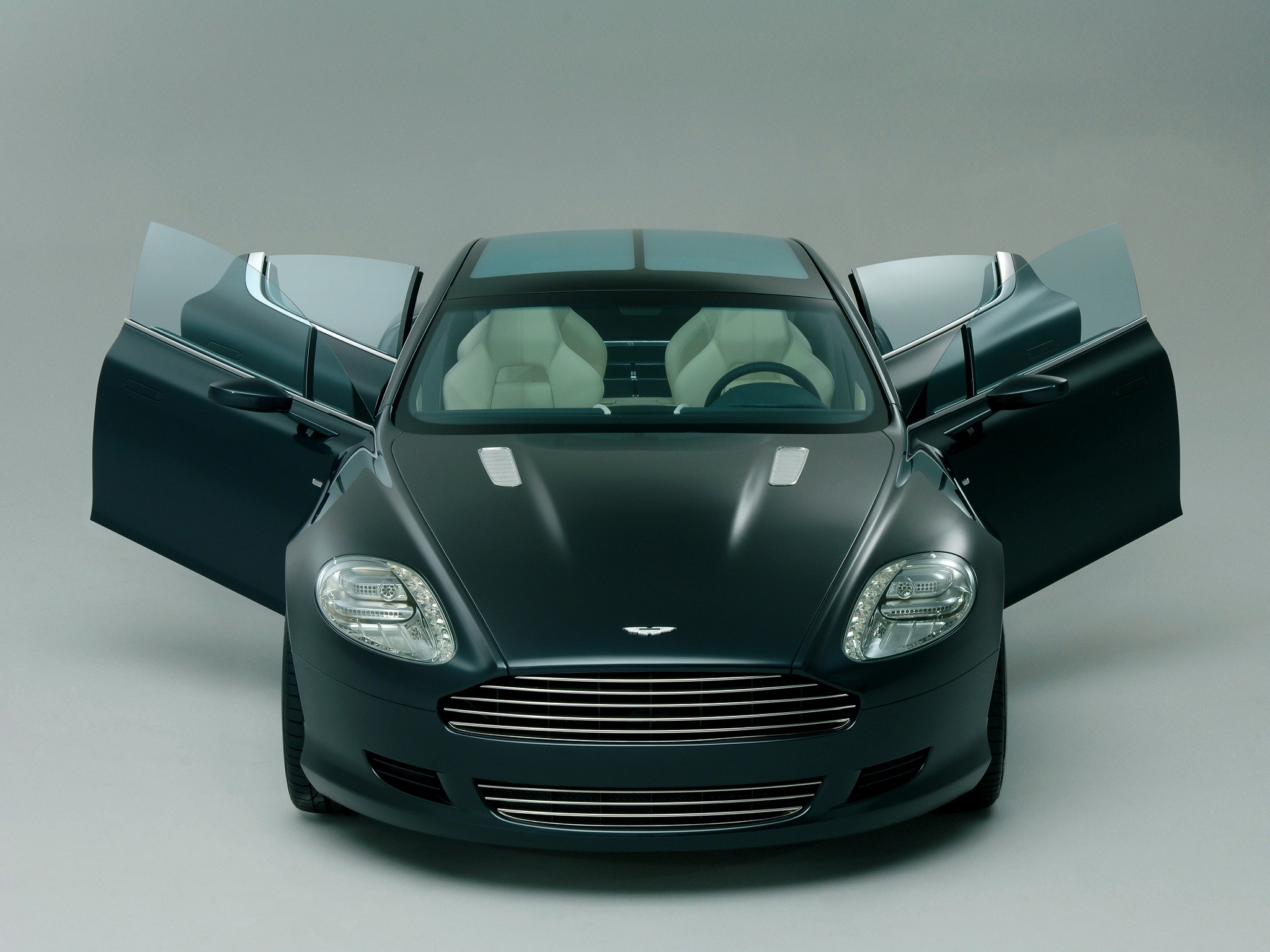 cars, sports, aston martin, black, front view, concept car, 2006, rapide Free Stock Photo