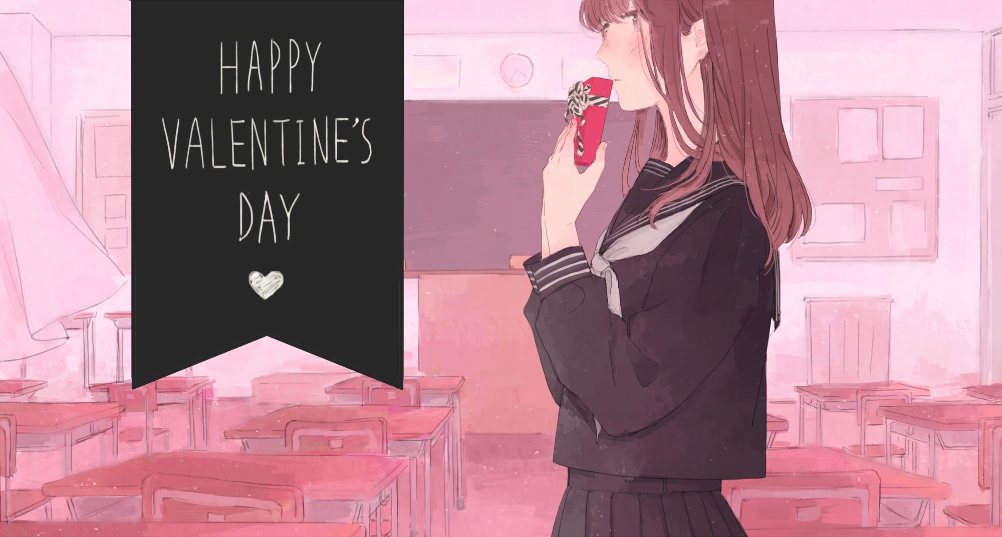 Valentine's Day Anime Erza Scarlet VALENTINES, be mine, love, hand png |  PNGEgg