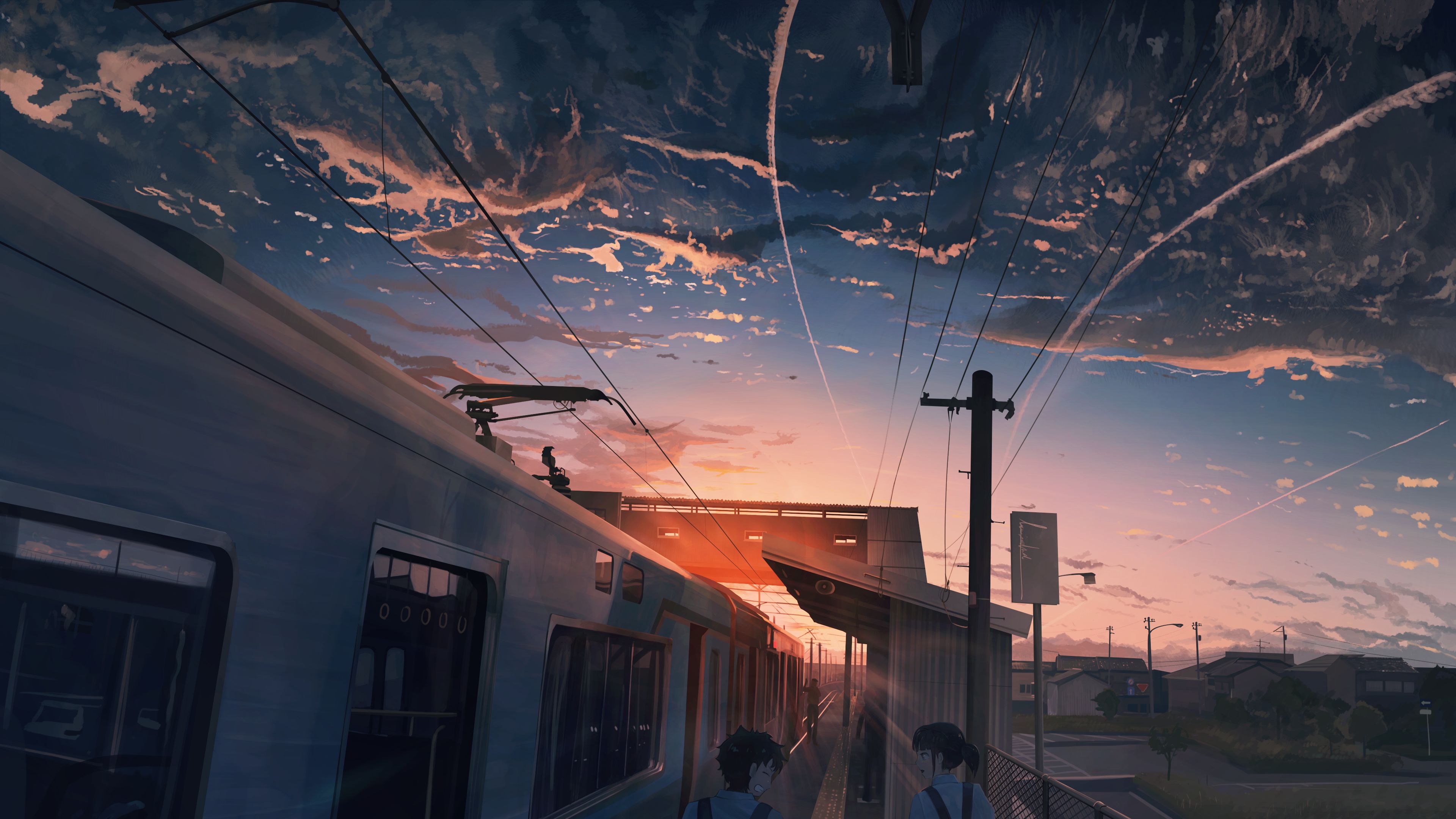 anime, train