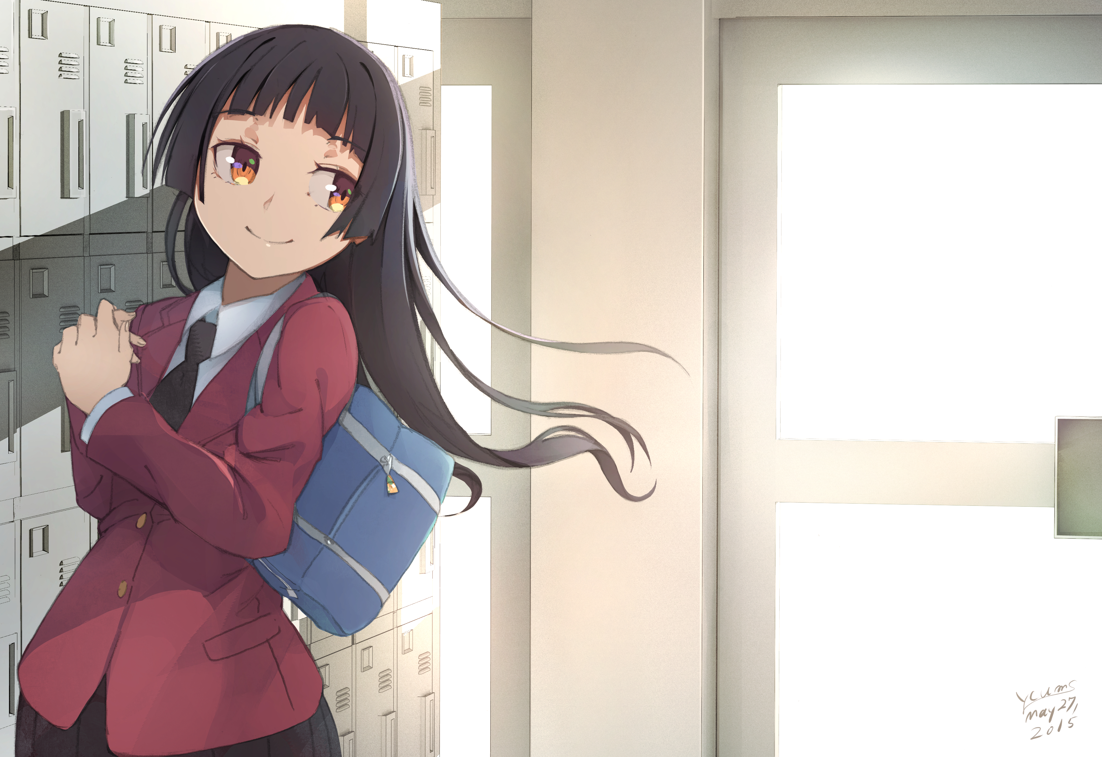 HD desktop wallpaper: Anime, Girl, School, Classroom download free