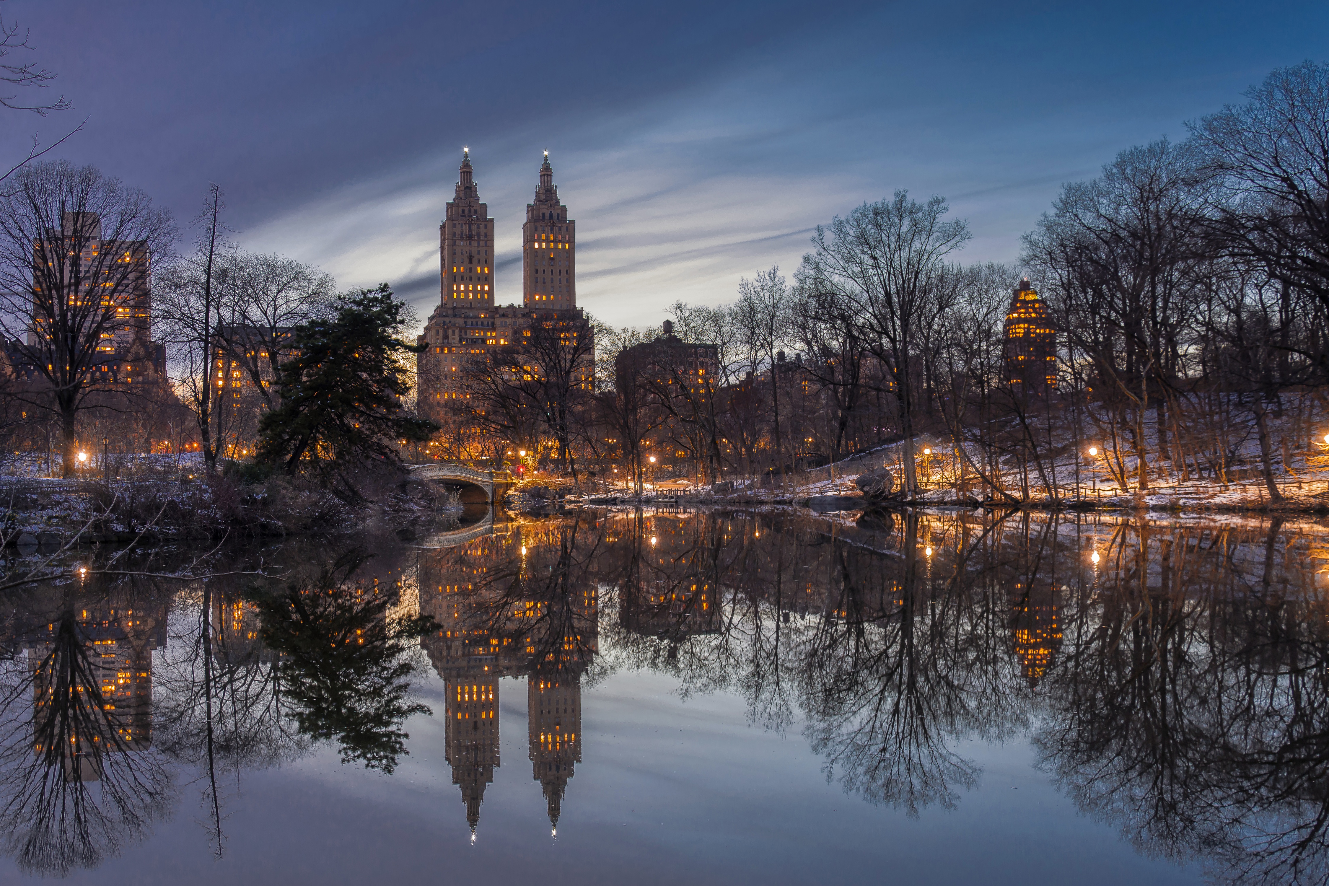 Центральный парк Нью-Йорк зимой