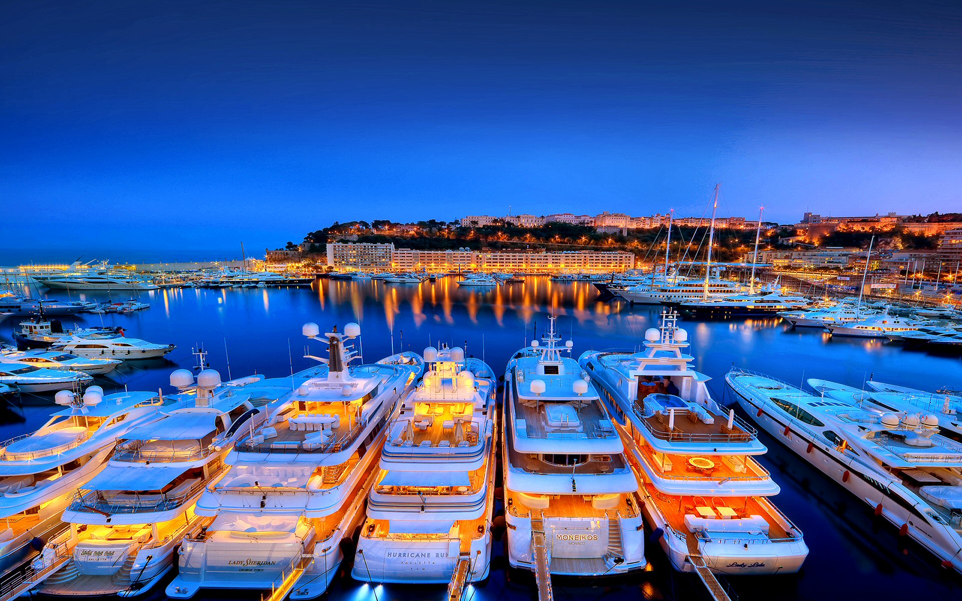 yacht, monaco, man made, harbor, azure, reflection HD wallpaper