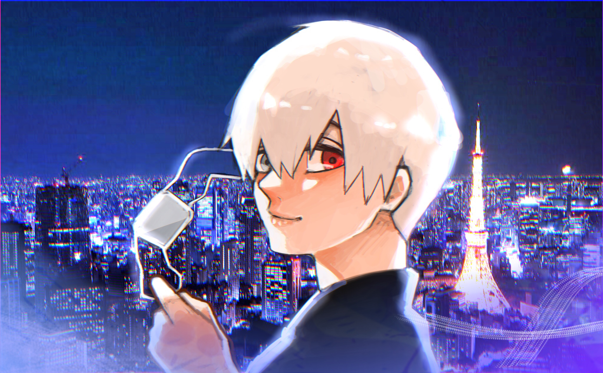 Ken Kaneki Wallpaper 4K, Night City, Tokyo Ghoul