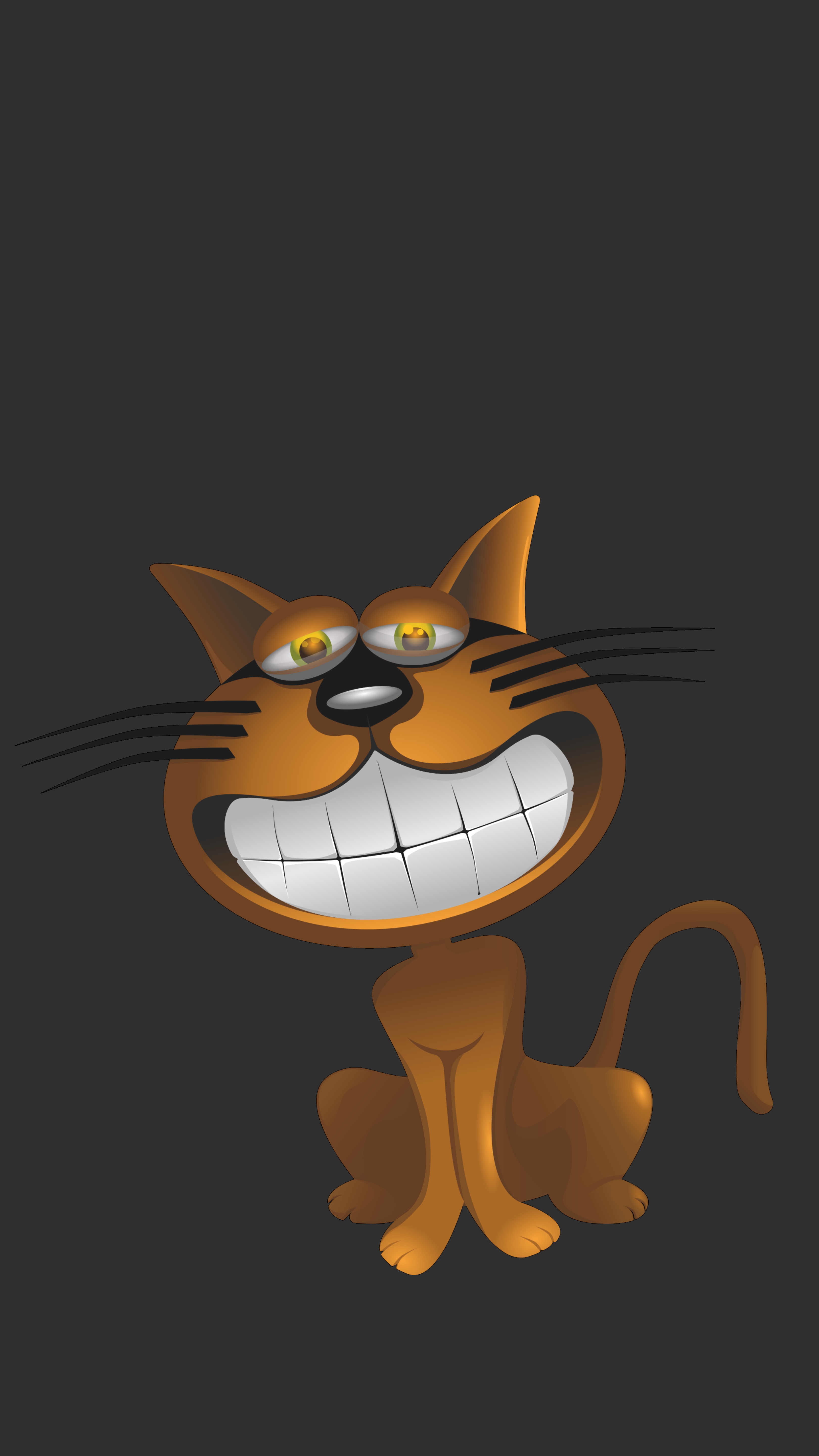 wallpapers smile, funny, vector, cat, caricature