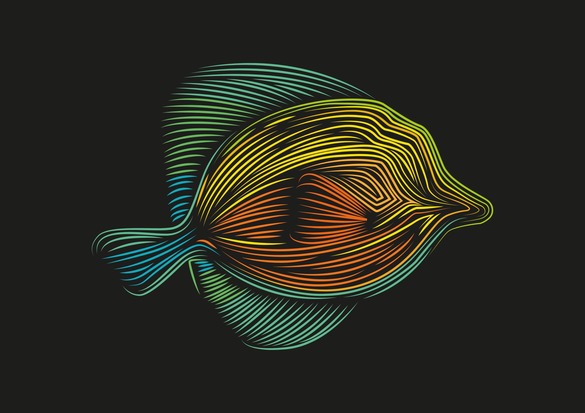 Abstract Art Fish Wallpaper