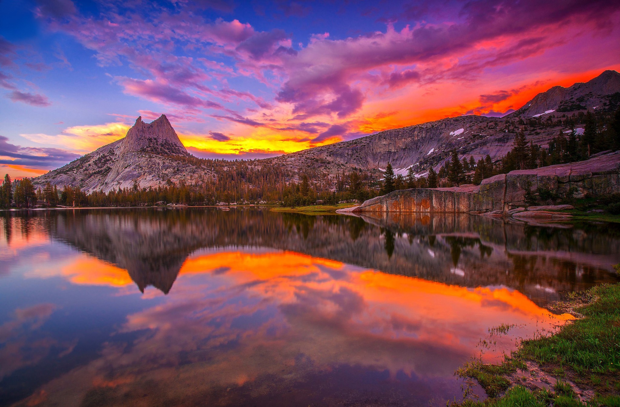 Национальный парк Йосемити Калифорния США закат
