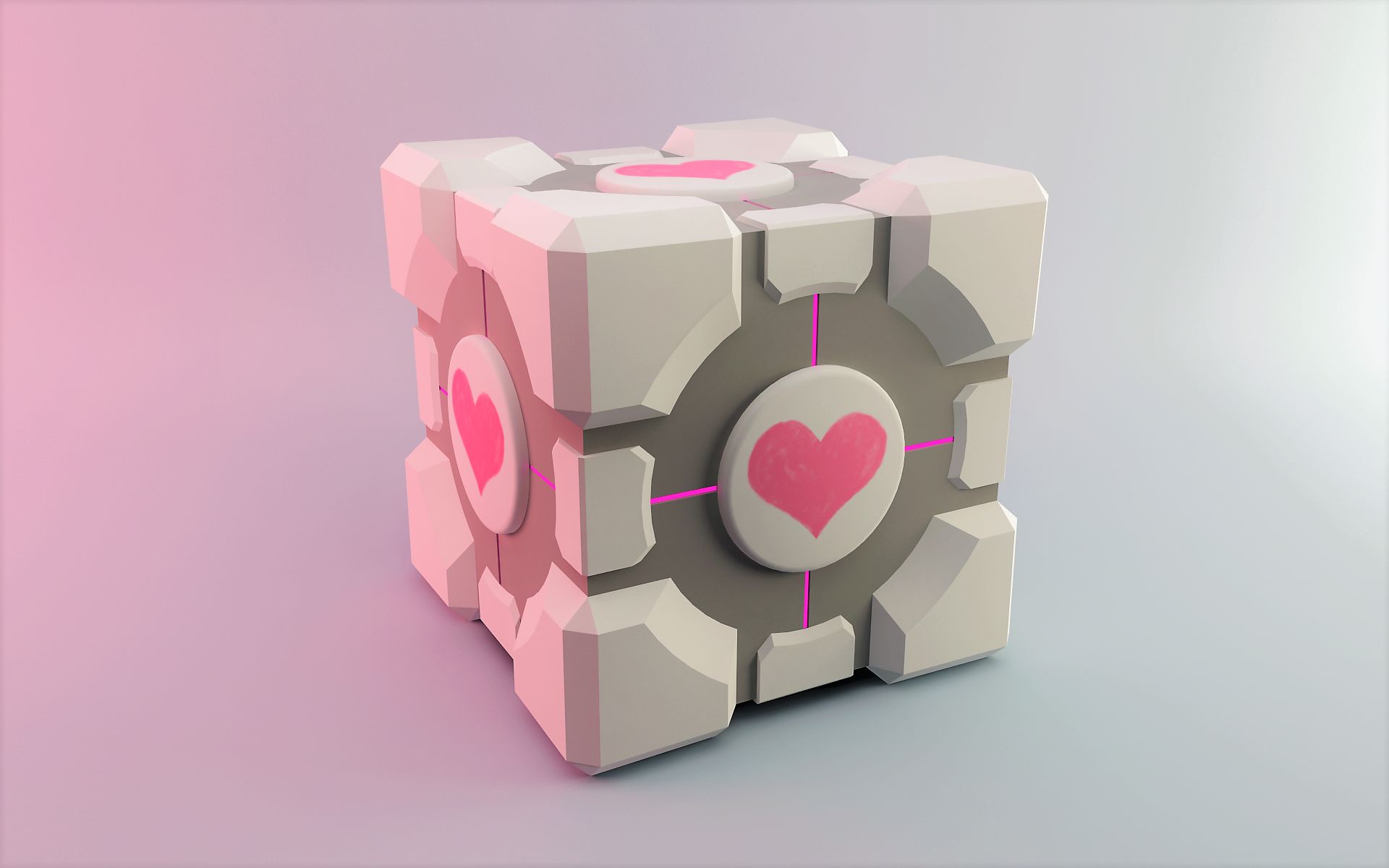 companion cube wallpaper