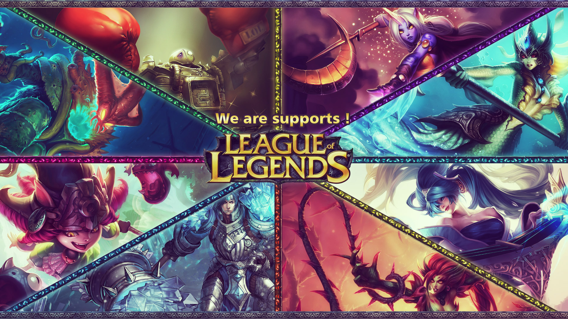 wallpapers video game, league of legends, blitzcrank (league of legends), lulu (league of legends), nami (league of legends), sona (league of legends), soraka (league of legends), taric (league of legends), thresh (league of legends), zyra (league of legends)